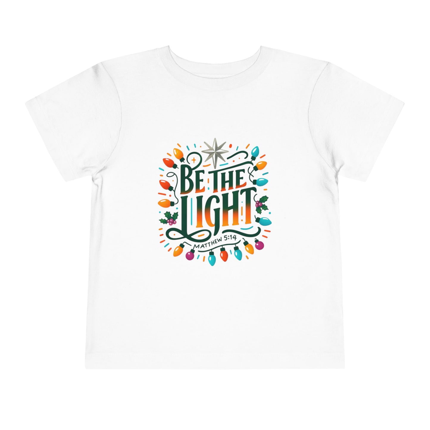 Christmas Toddler Tee - BE THE LIGHT, Matthew 5:14