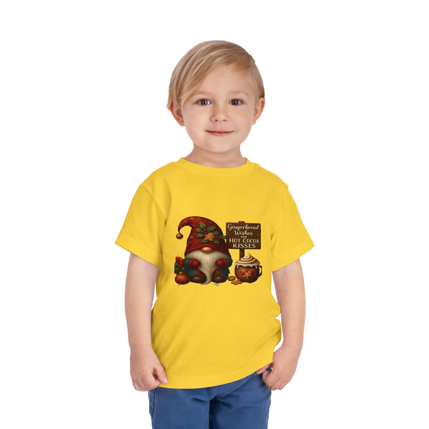 Gnome's Gingerbread Wishes Toddler Christmas Tee
