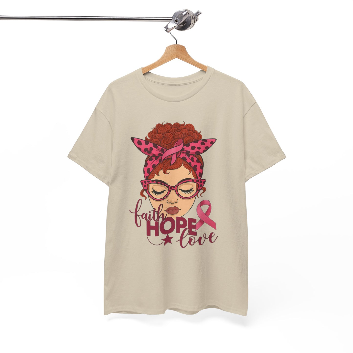 Hope, Faith & Love: Pink Ribbon Awareness Tee