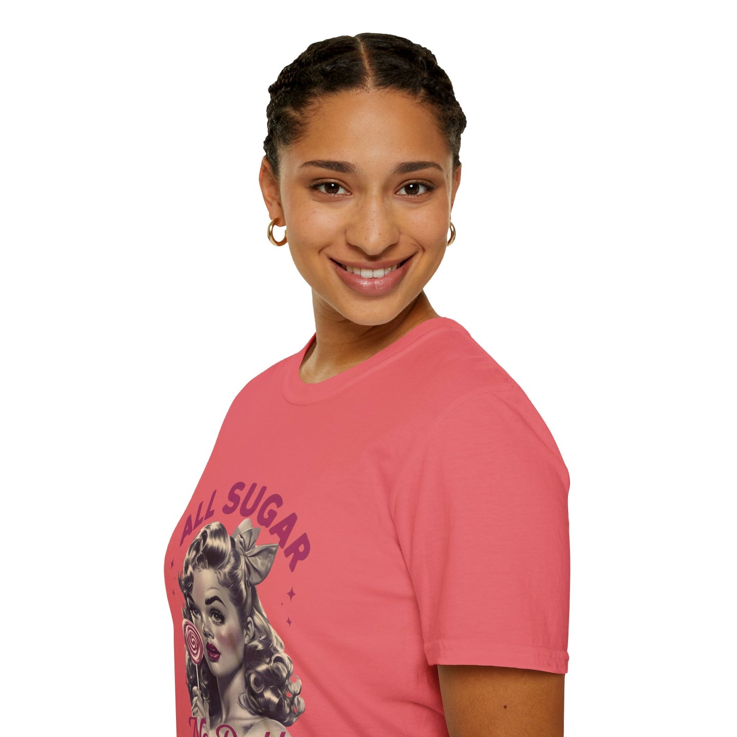 Graphic Tee - All Sugar No Daddy Print Women's Softstyle T-Shirt