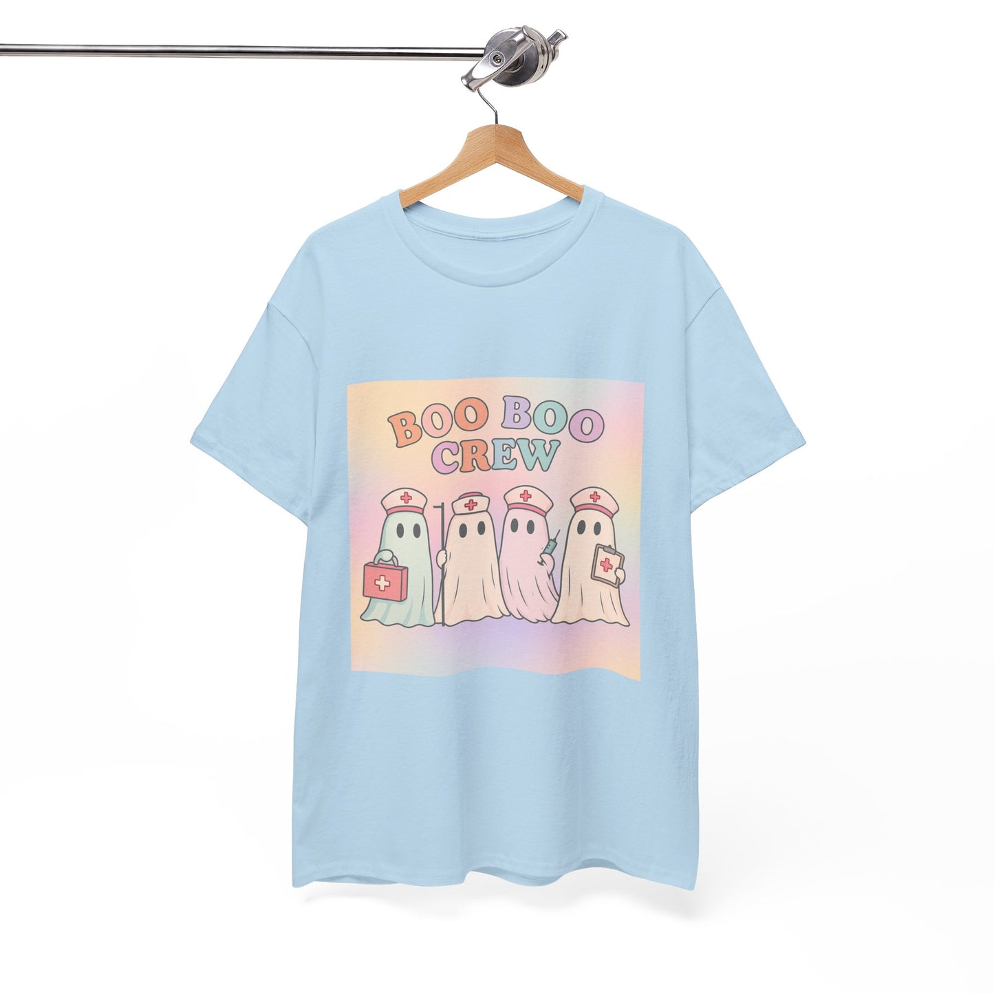 Boo Boo Crew Nurse Ghost T-Shirt – Cute Pastel Halloween Medical Tee