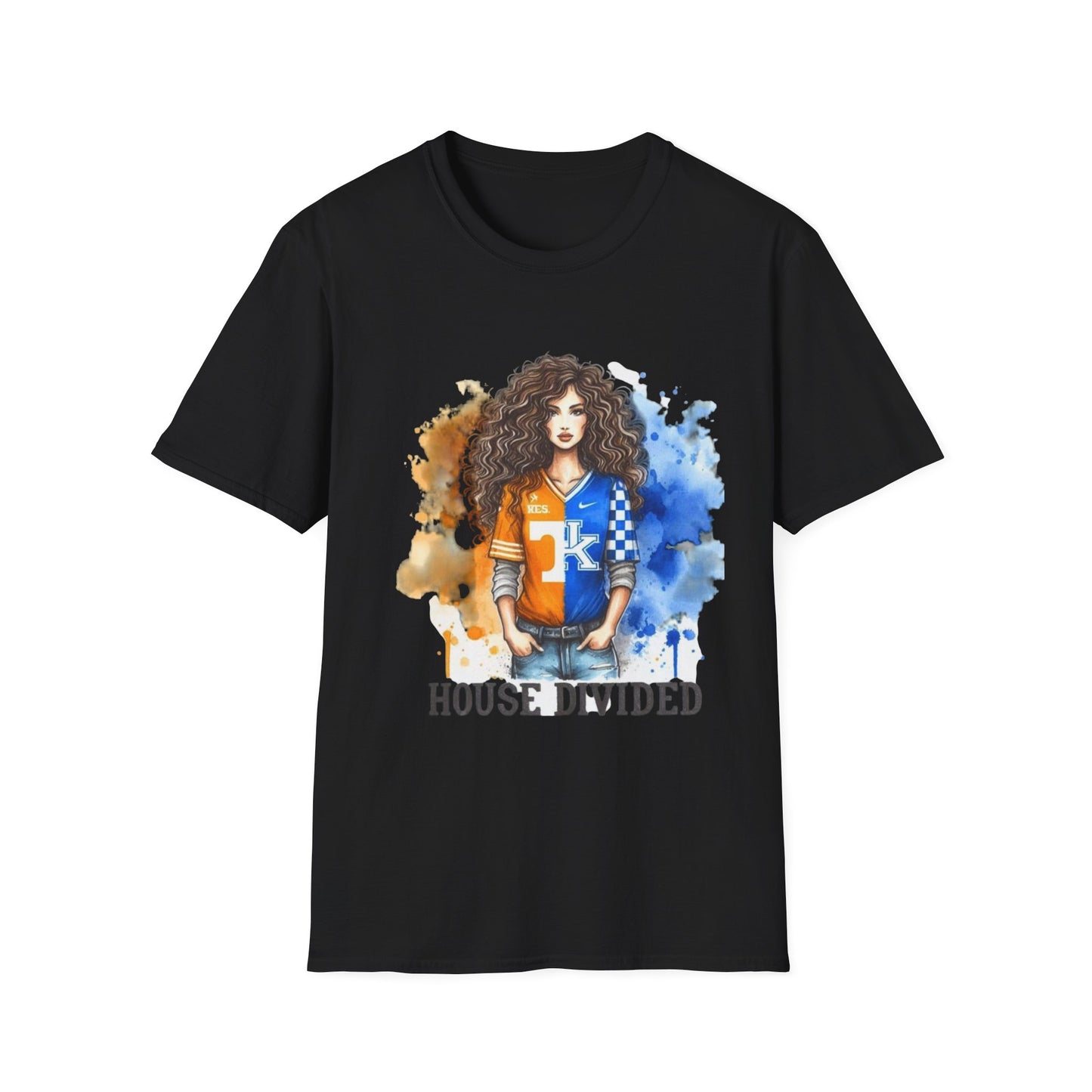 House Divided Unisex Softstyle T-Shirt | Family Team Spirit Tee, Game Day Shirt, Sports Fan Apparel, Cozy Casual Wear