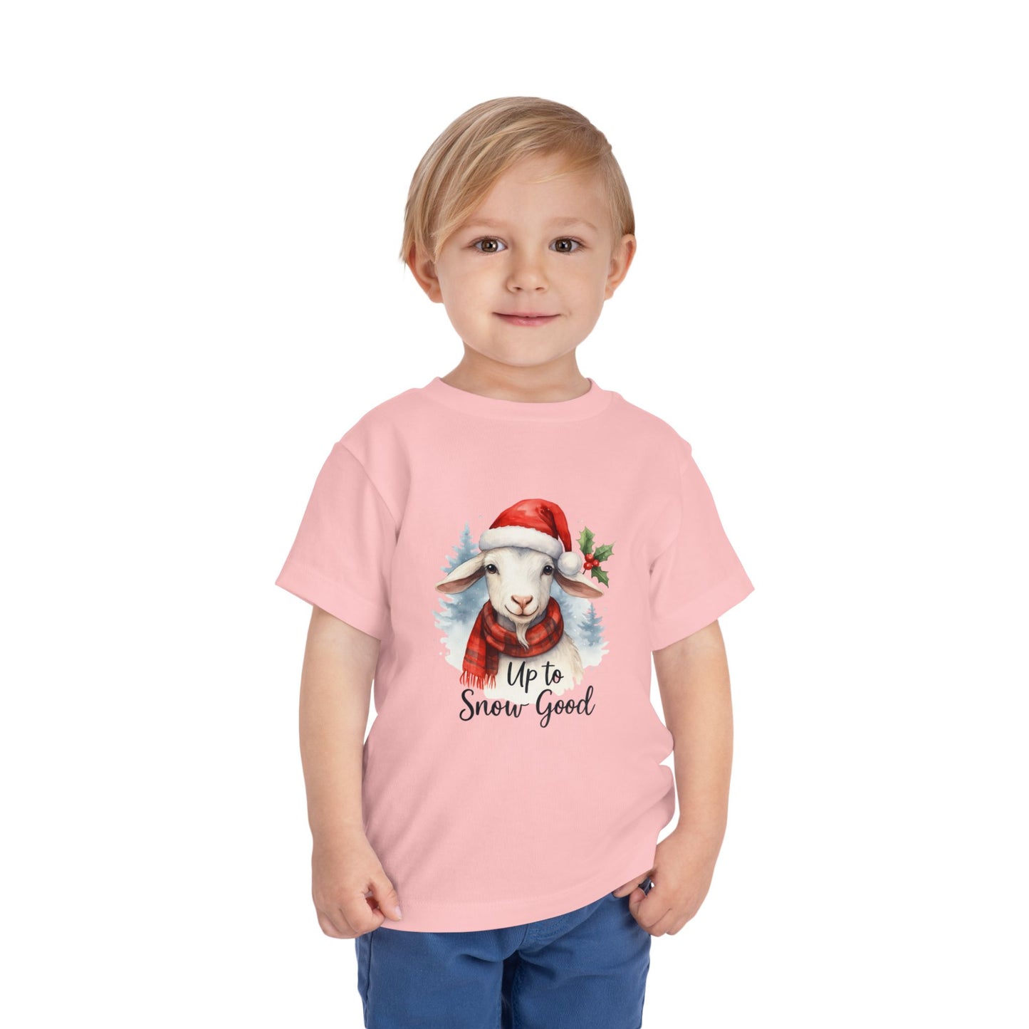 Up to Snow Good Goat Toddler Christmas Tee