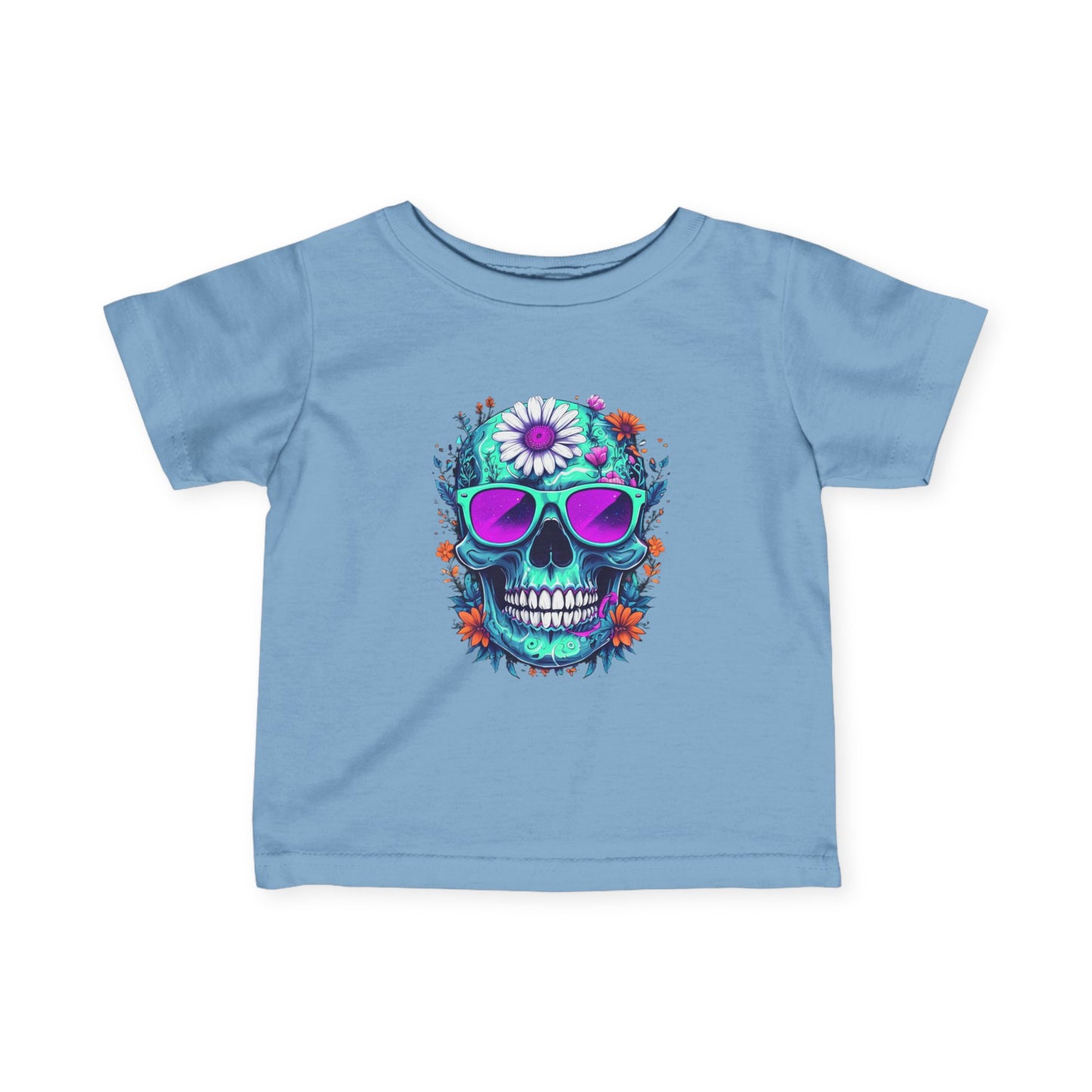 Colorful Skull Infant Tee - Trendy Baby Clothes, Unique Baby Gift, Toddler Party Outfit, Day of the Dead Tee, Fun Kid’s Apparel
