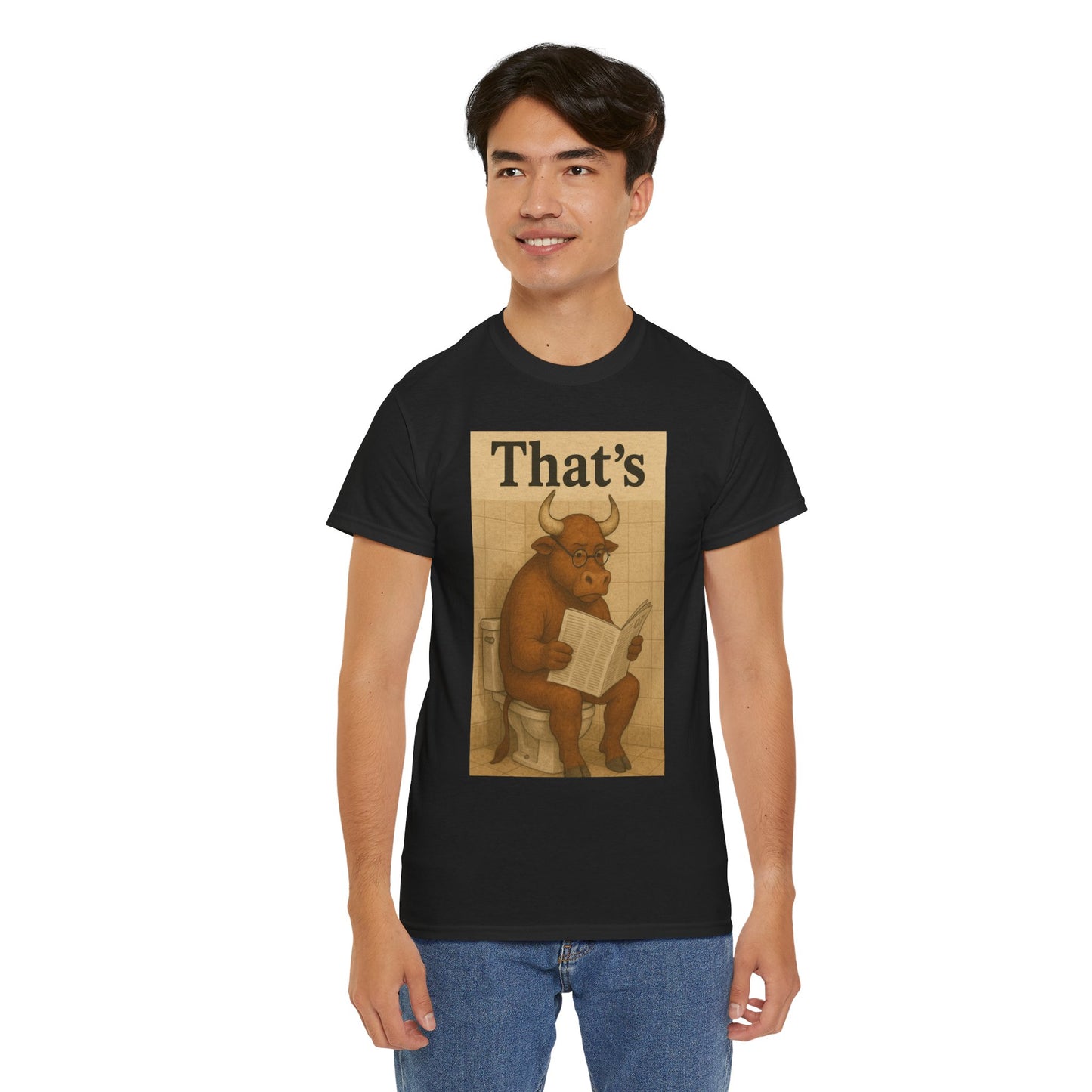 Bull on Toilet Unisex Tee