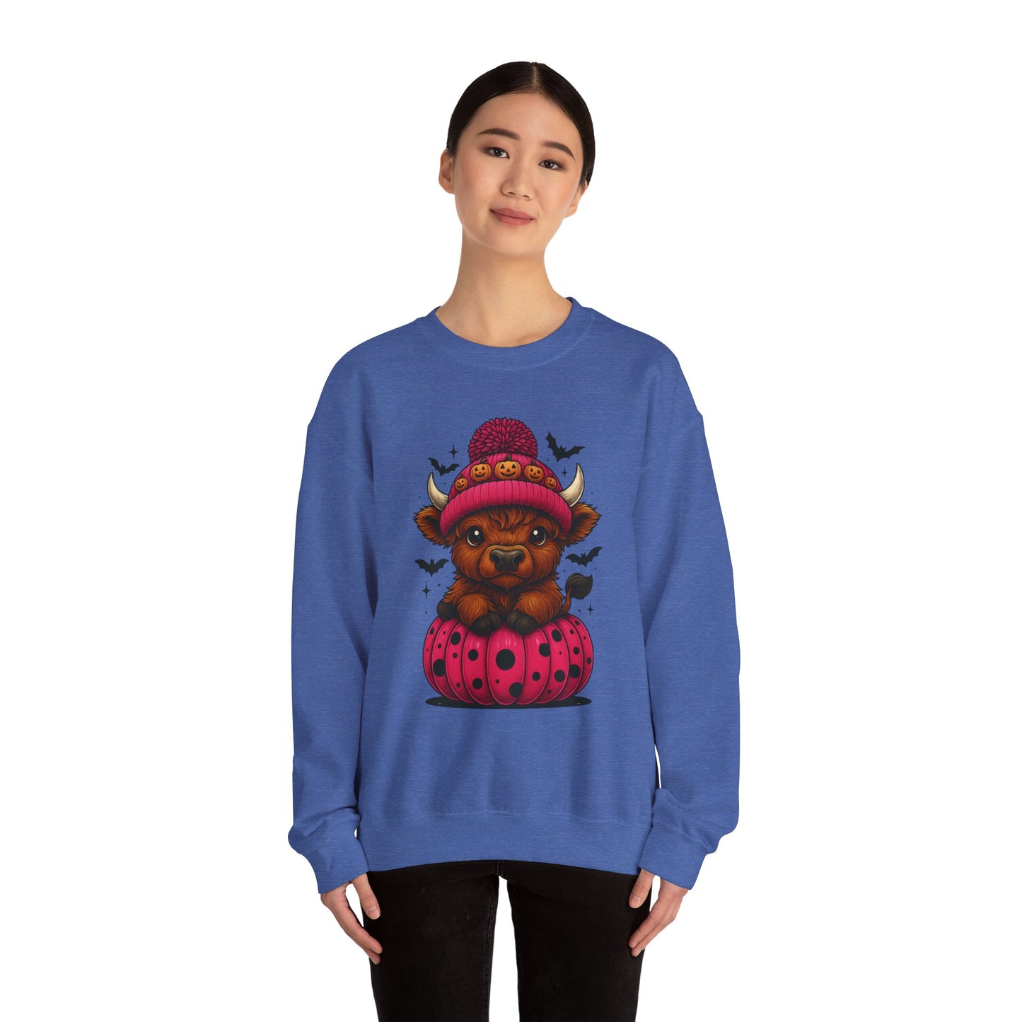 Highland Cow Halloween Sweatshirt - Cute Fall Vibes