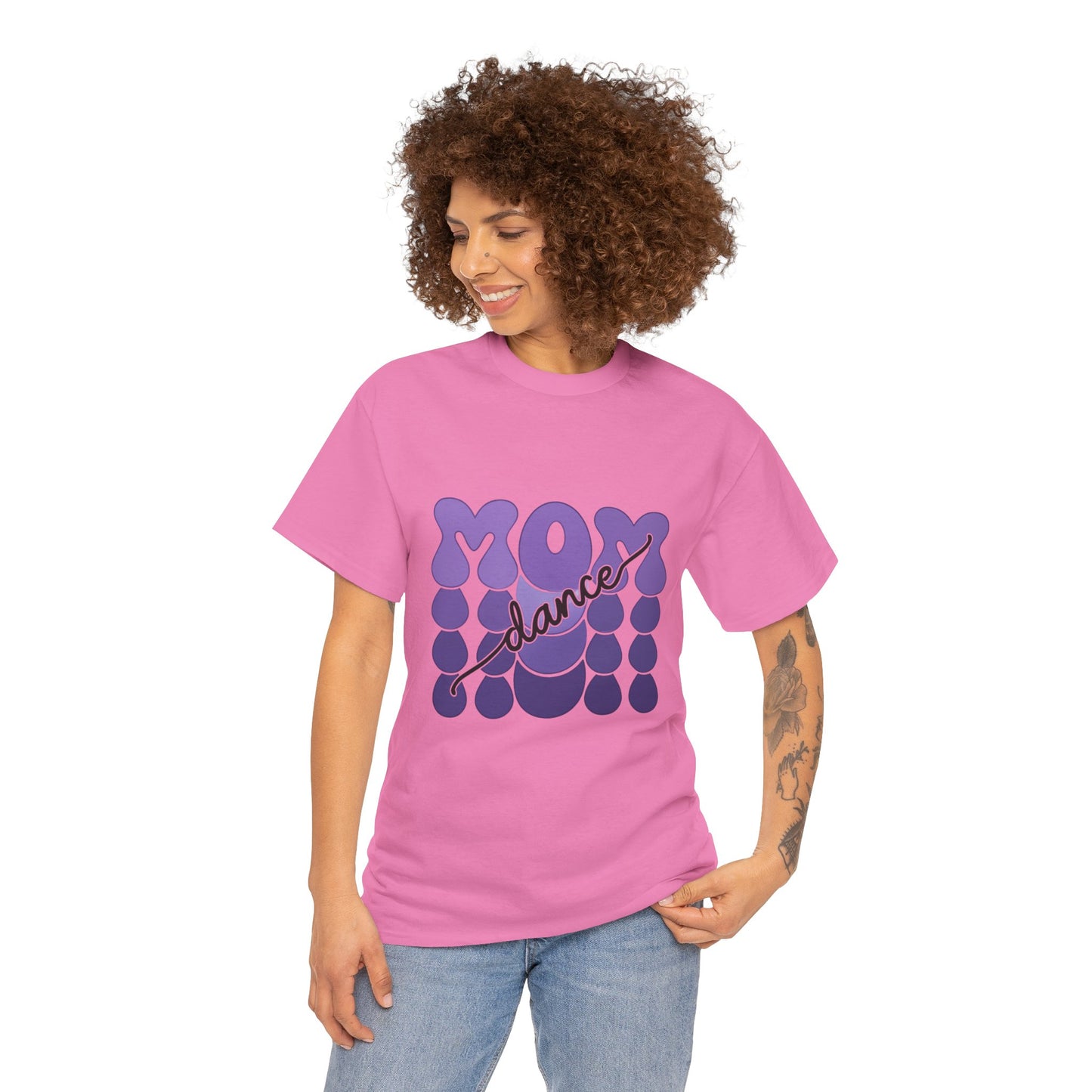 MOM Dance – Purple Letter Stage Spirit Tee