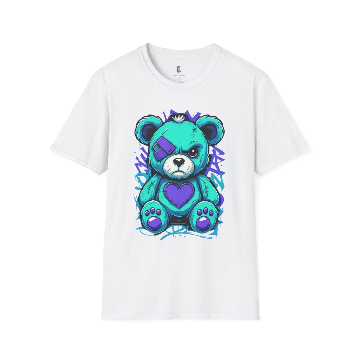 Adorable Grumpy Bear Unisex Softstyle T-Shirt | Cute Graphic Tee, Casual Wear, Gift for Animal Lovers, Birthday Present, Fun Fashion