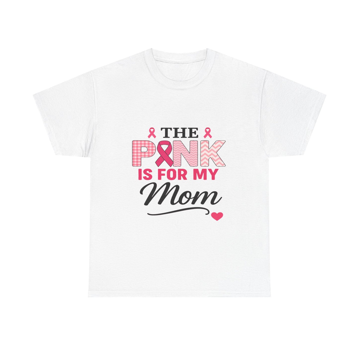Mom's Strength: Pink Ribbon Breast Cancer Awareness Tee