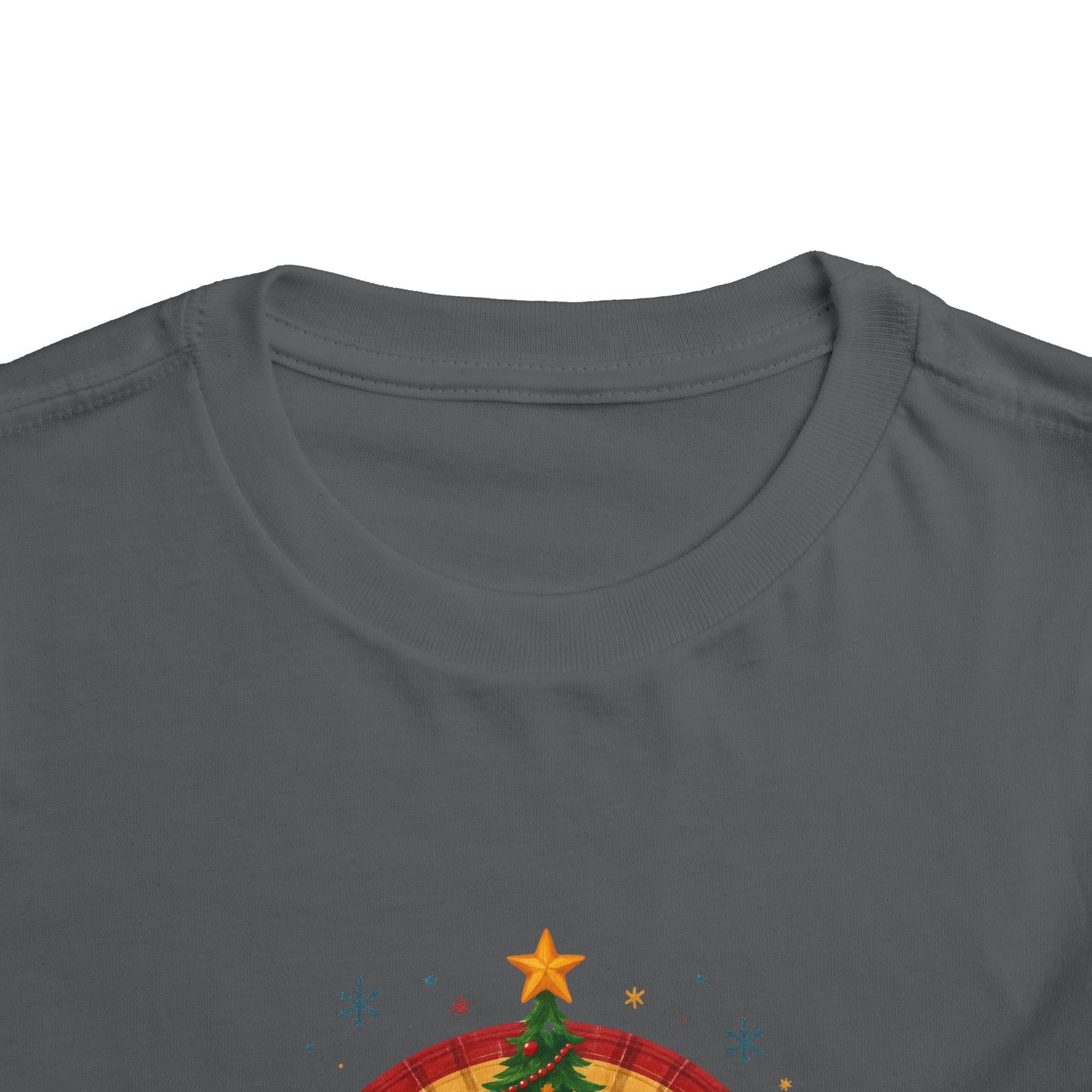 Merry Christmas Plaid Rainbow Tree Toddler Tee