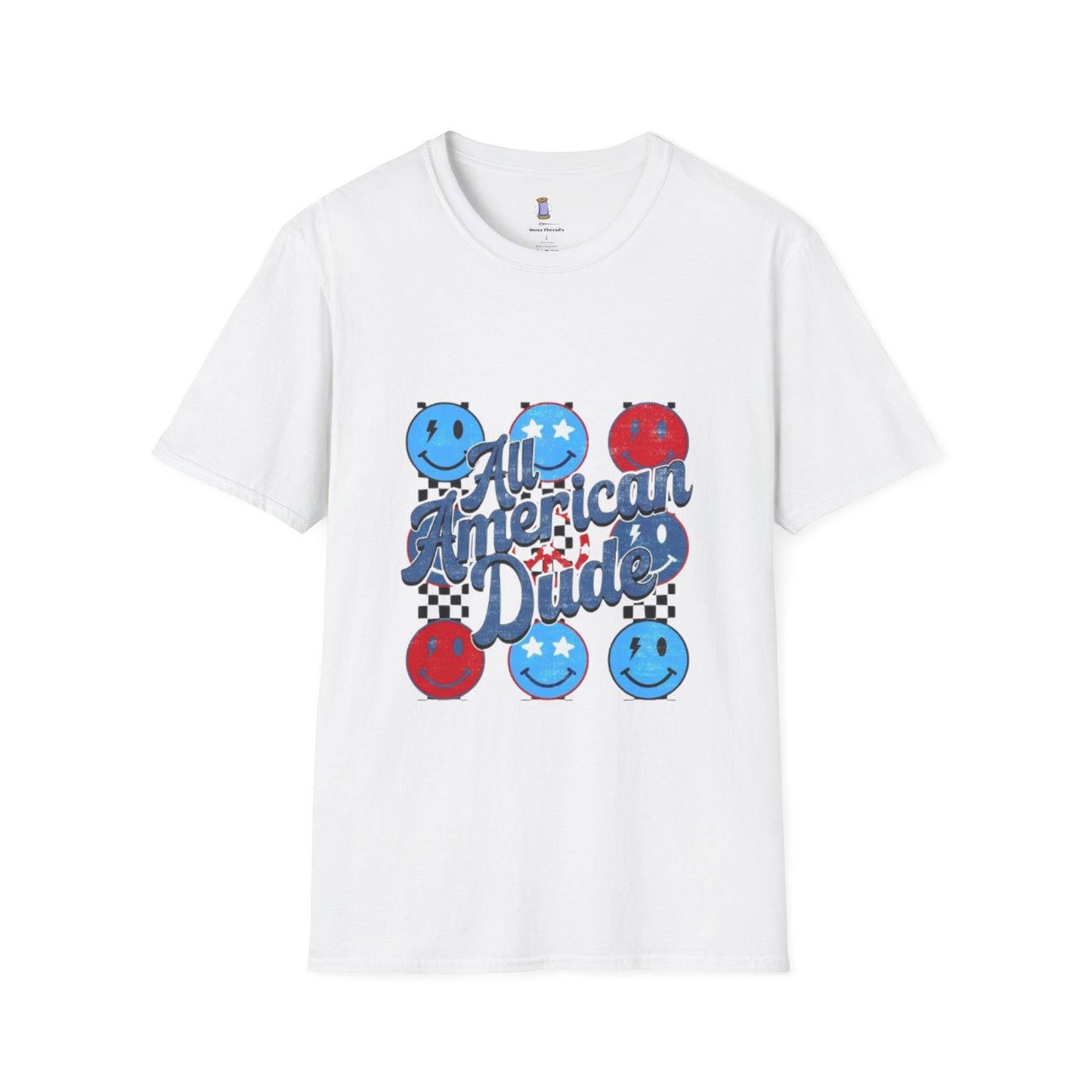 All American Dude Unisex T-Shirt, Patriotic Tee, Summer Fashion, Gift for Him, July 4th Celebration, Casual Wear