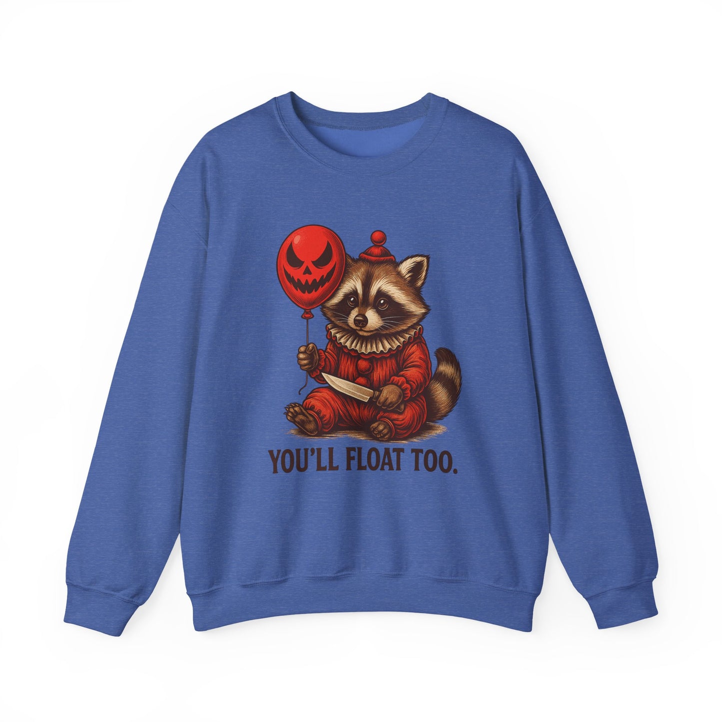 Creepy Clown Raccoon Halloween Sweatshirt