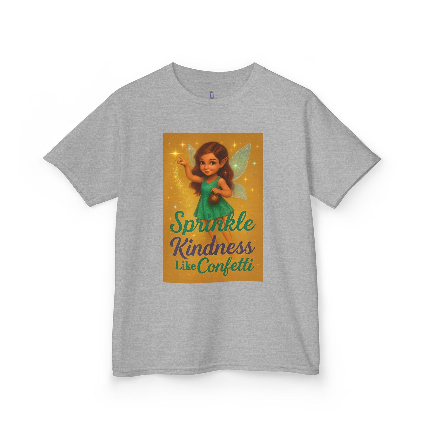 Sparkle Kindness Kids Cotton Tee - Whimsical Fairy Design, Perfect Birthday Gift, Playtime Apparel, Encouraging Message, Kids Fashion