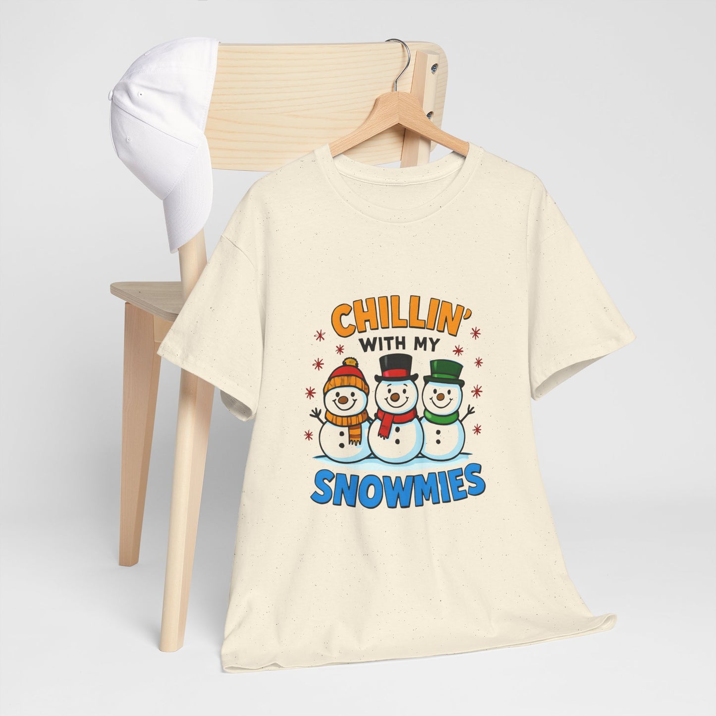 Relajándome con mis amigos de la nieve - Camiseta de concienciación sobre el cáncer