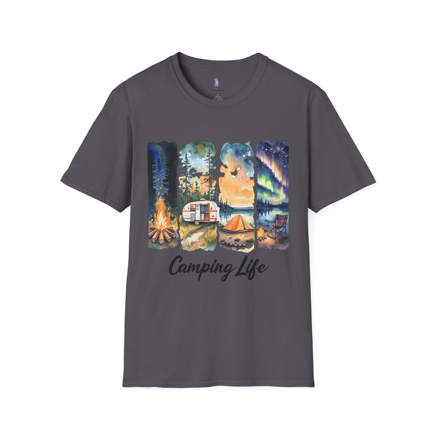 Camping Life Unisex Softstyle T-Shirt, Outdoor Apparel, Adventure Wear, Summer Camping Gear, Nature Lover Gift