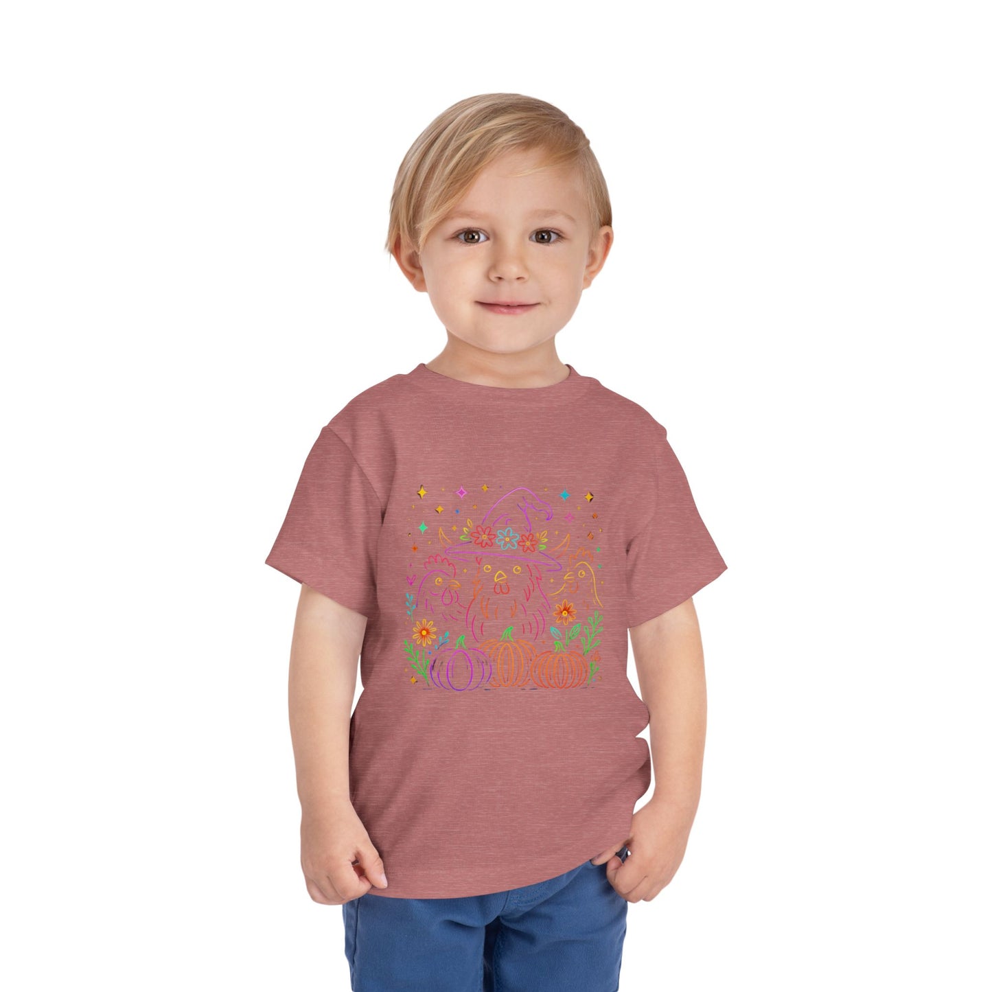 Witch Chicken Halloween Toddler Christmas Tee