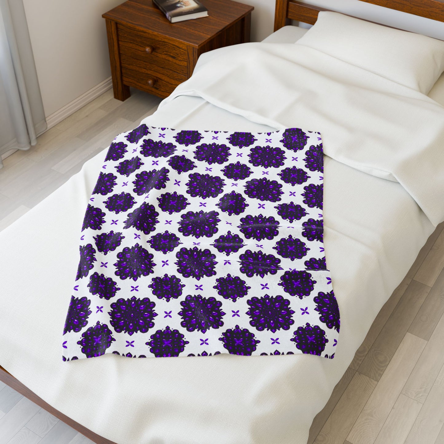 Cozy Velveteen Plush Blanket - Luxurious Soft Throw for Home, Gift for Winter, Boho Decor, Couch Blanket, Spa Essentials