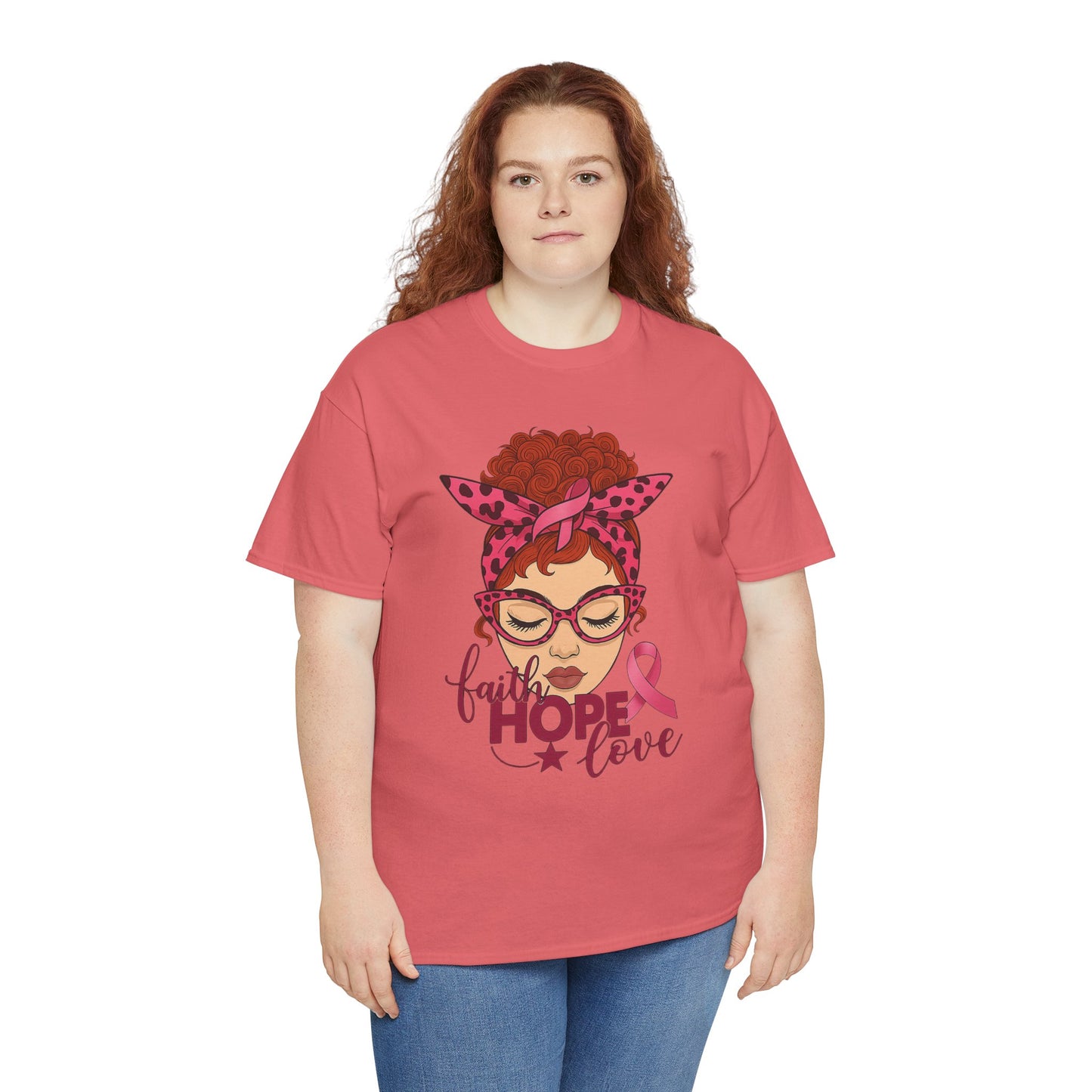 Hope, Faith & Love: Pink Ribbon Awareness Tee