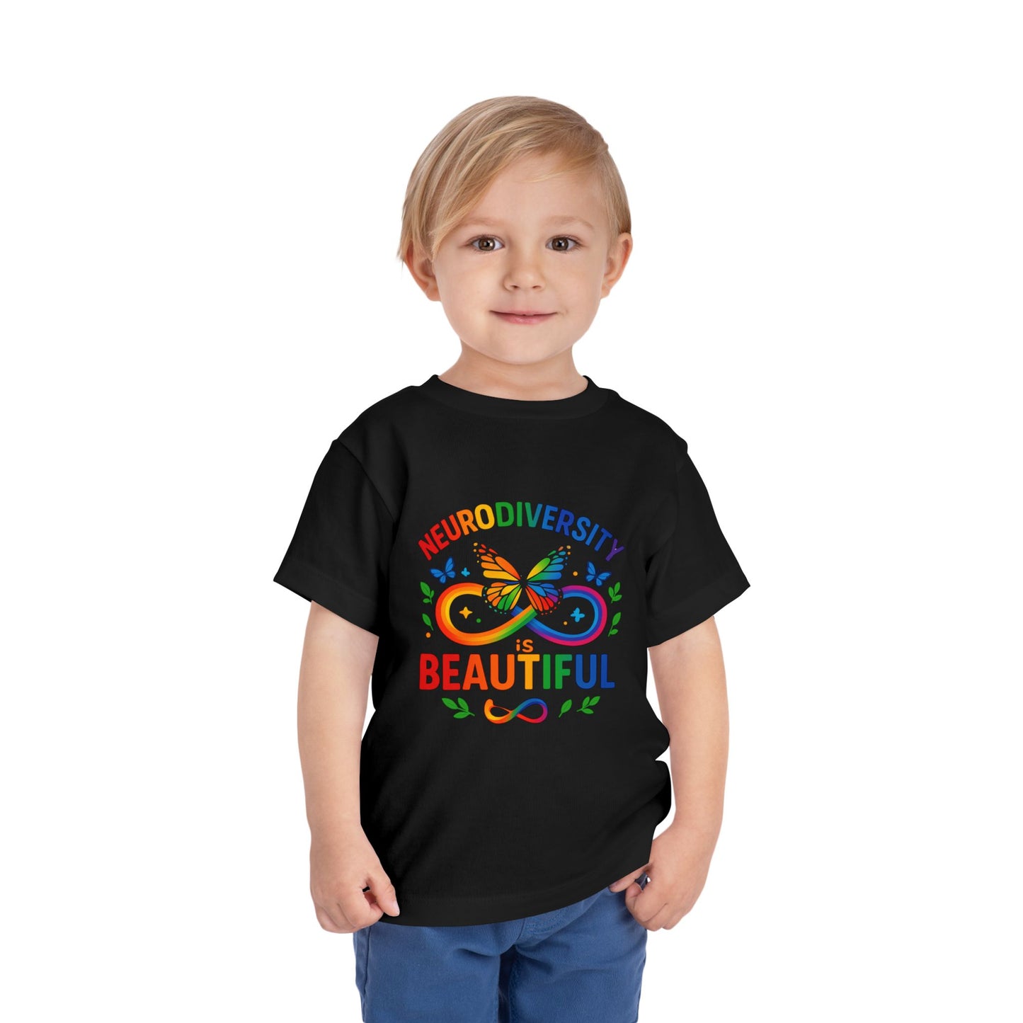 Toddler T-Shirt Colorful Butterfly Rainbow Infinity Symbol Acceptance Shirt