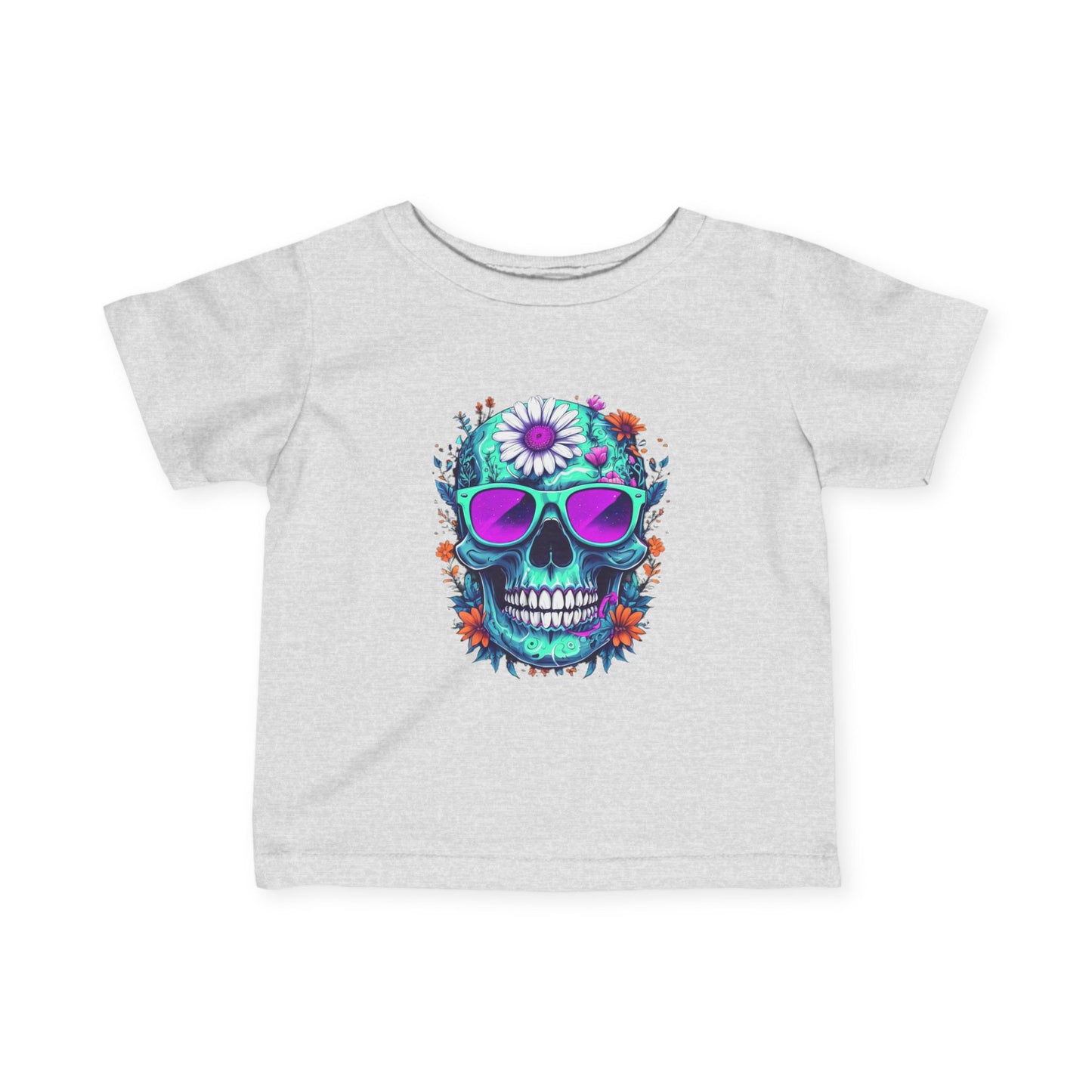 Colorful Skull Infant Tee - Trendy Baby Clothes, Unique Baby Gift, Toddler Party Outfit, Day of the Dead Tee, Fun Kid’s Apparel
