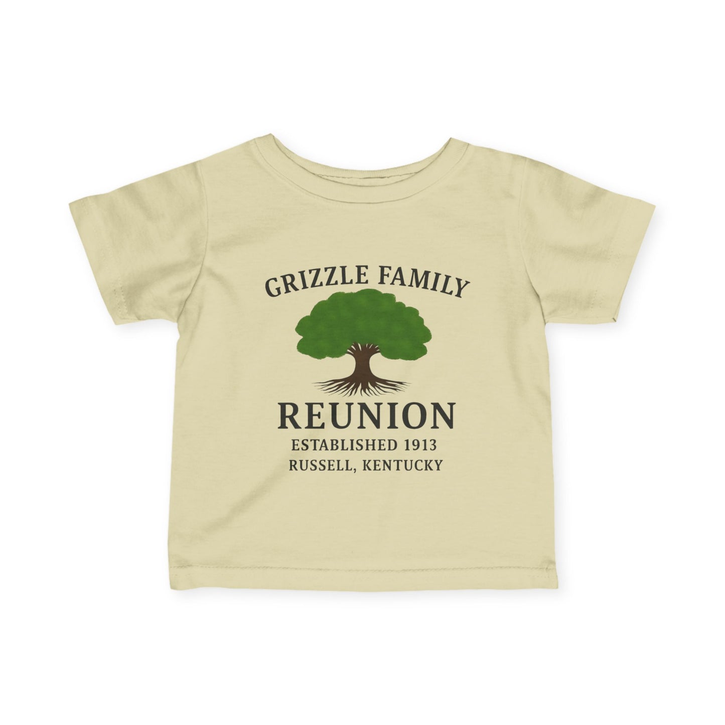 Grizzle Family Reunion Infant Tee, Baby Tee, Personalized Family Shirt, Cute Kid's Apparel, Gift for New Parents, Celebration Outfit