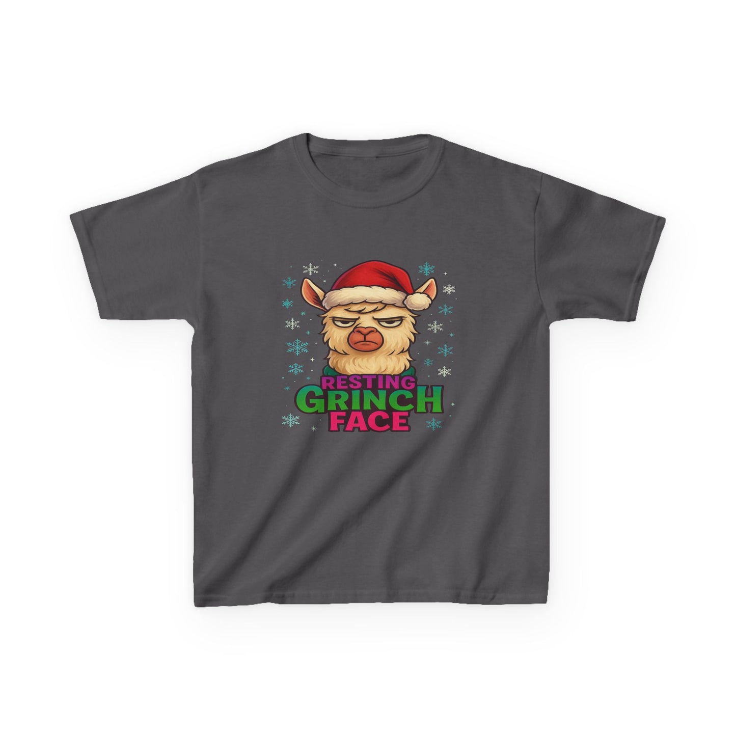 Grumpy Llama Christmas Tee - Resting Grinch Face