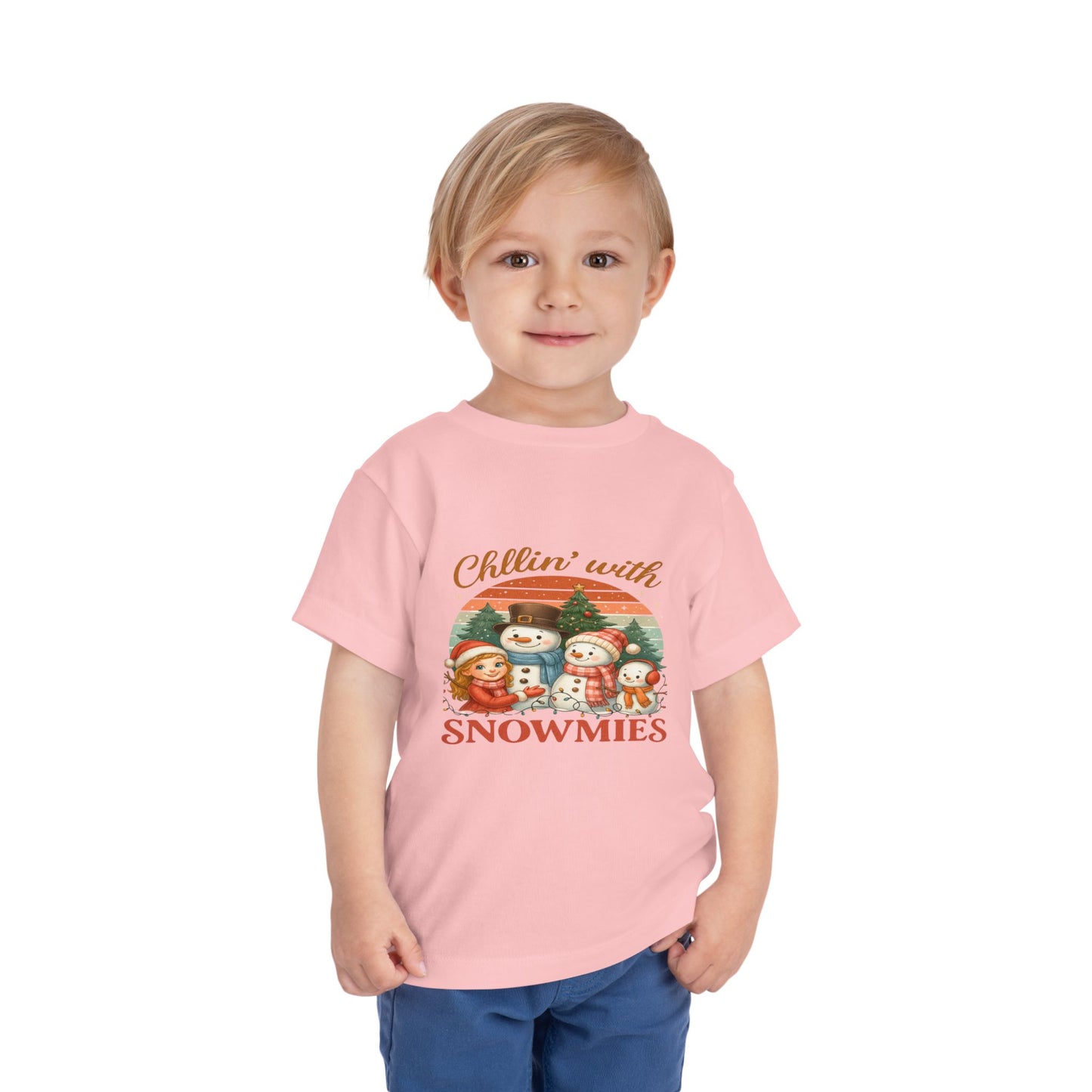 Chillin' With Snowmies Toddler Christmas Tee