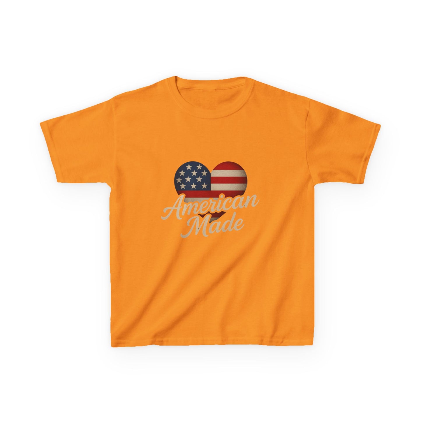 American Made Heart Dinosaur Christmas Kids Tee