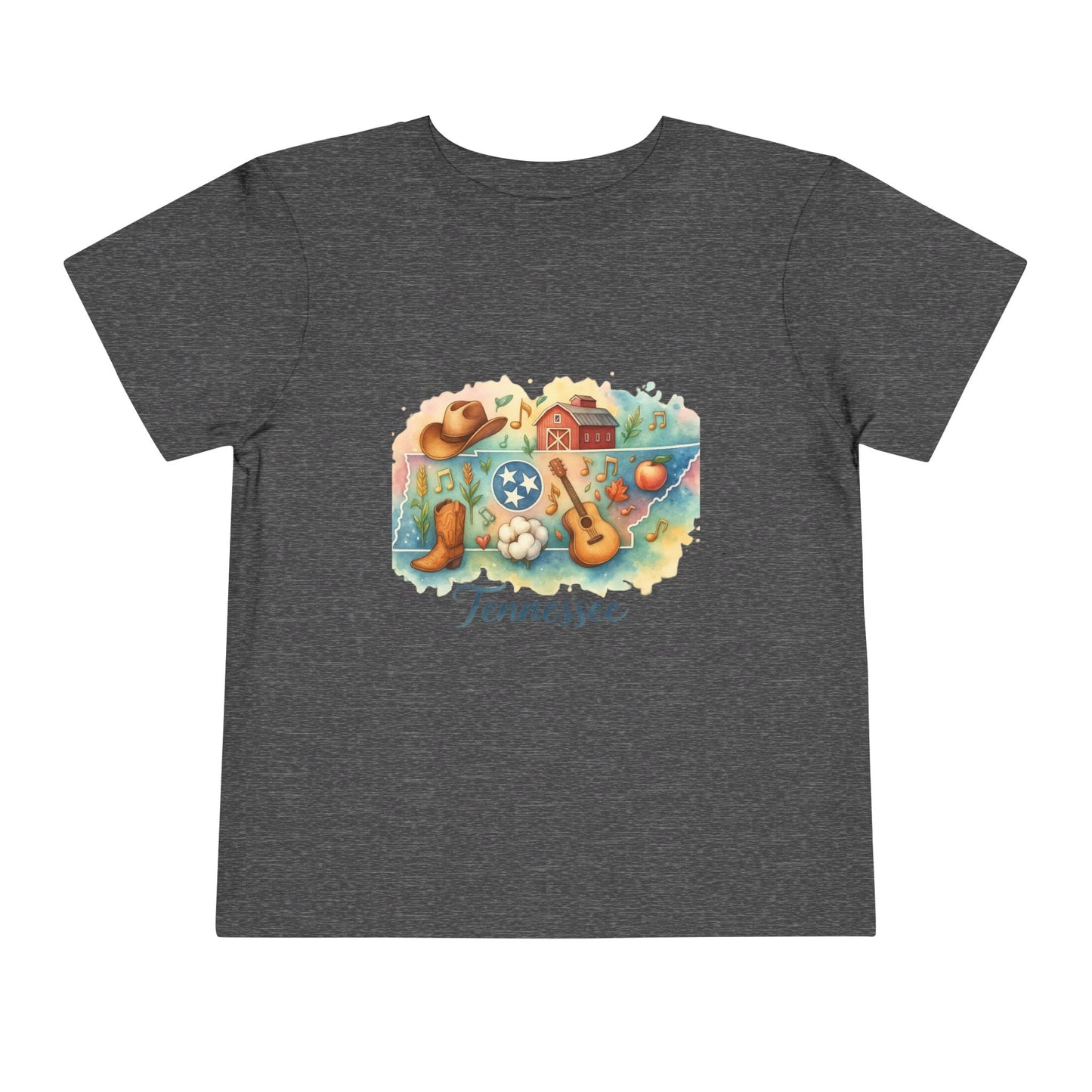 Toddler Tee Tennessee Watercolor Illustration