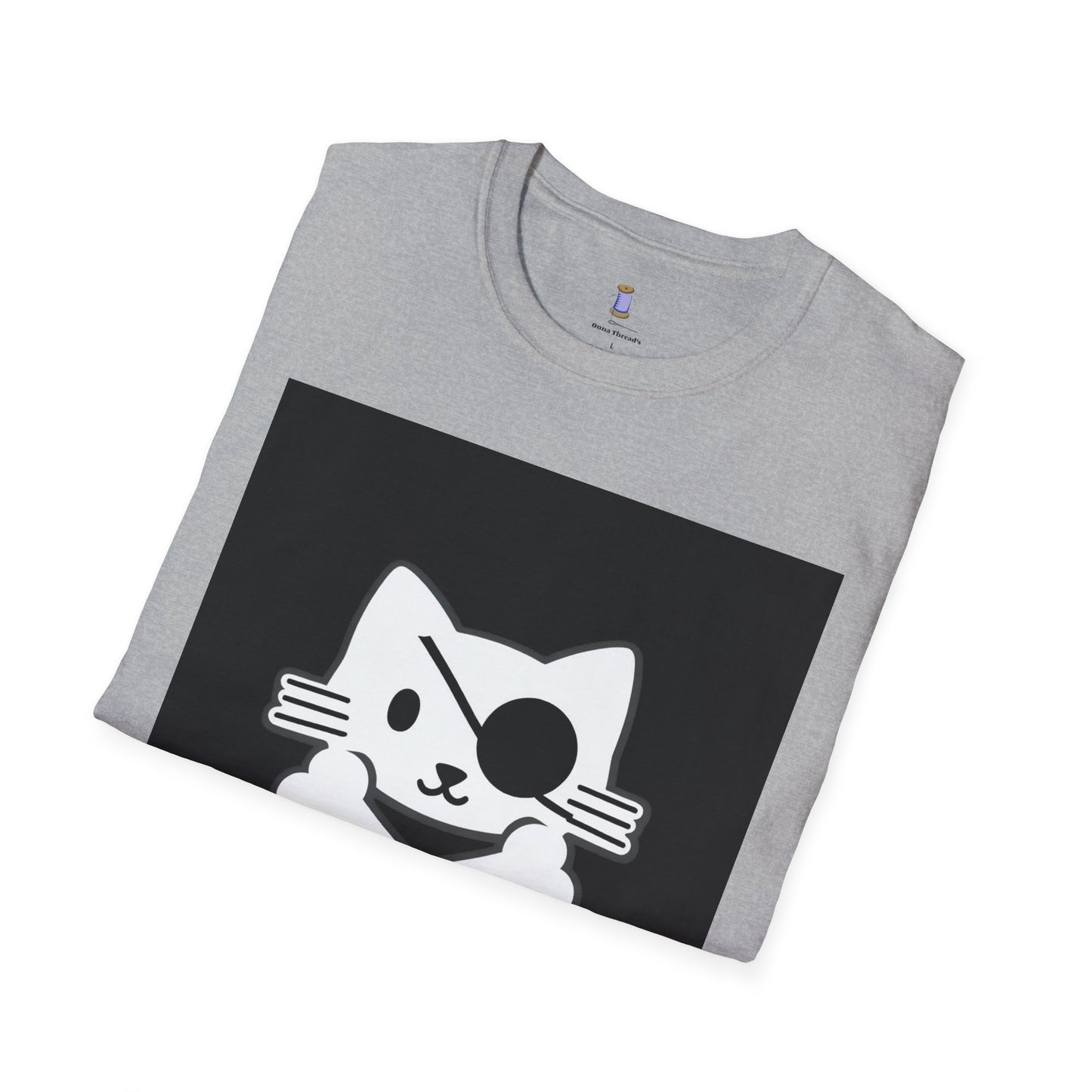 Pirate Cat Unisex T-Shirt, Playful Tee, Gift for Cat Lovers, Cute Animal Shirt, Fun Fashion for Parties, Casual Wear