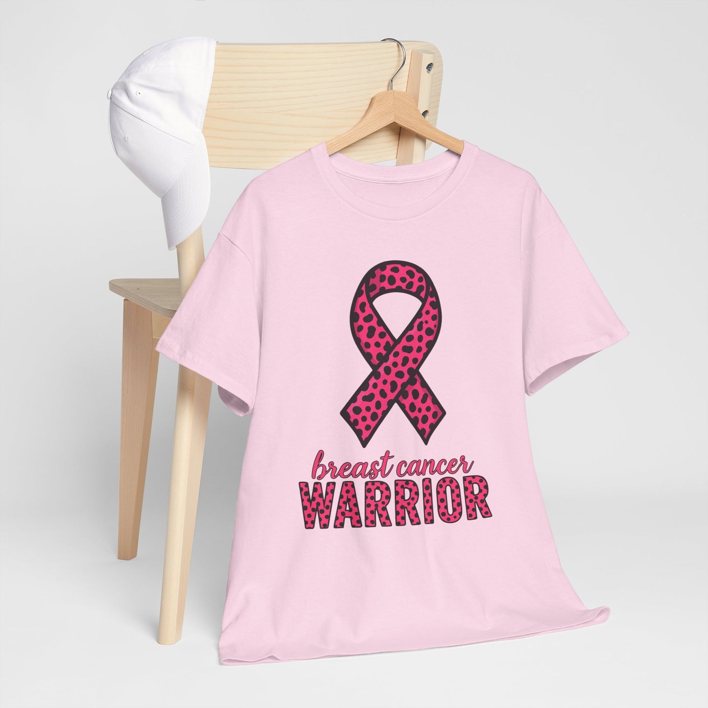 Pink Leopard Ribbon Breast Cancer Awareness Tee