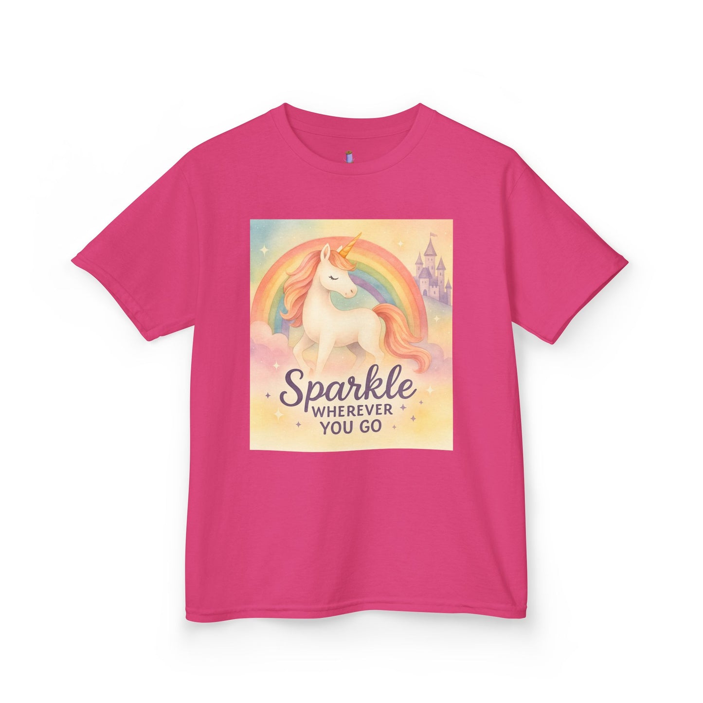 Kids Tee sprinkle where ever you go unicorn in the clouds