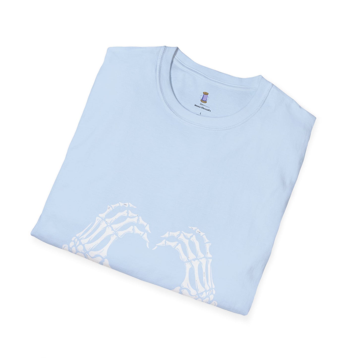 Skull Heart T-Shirt - Unisex Graphic Tee for Halloween, Love, Gifts, Casual Wear, Skeleton
