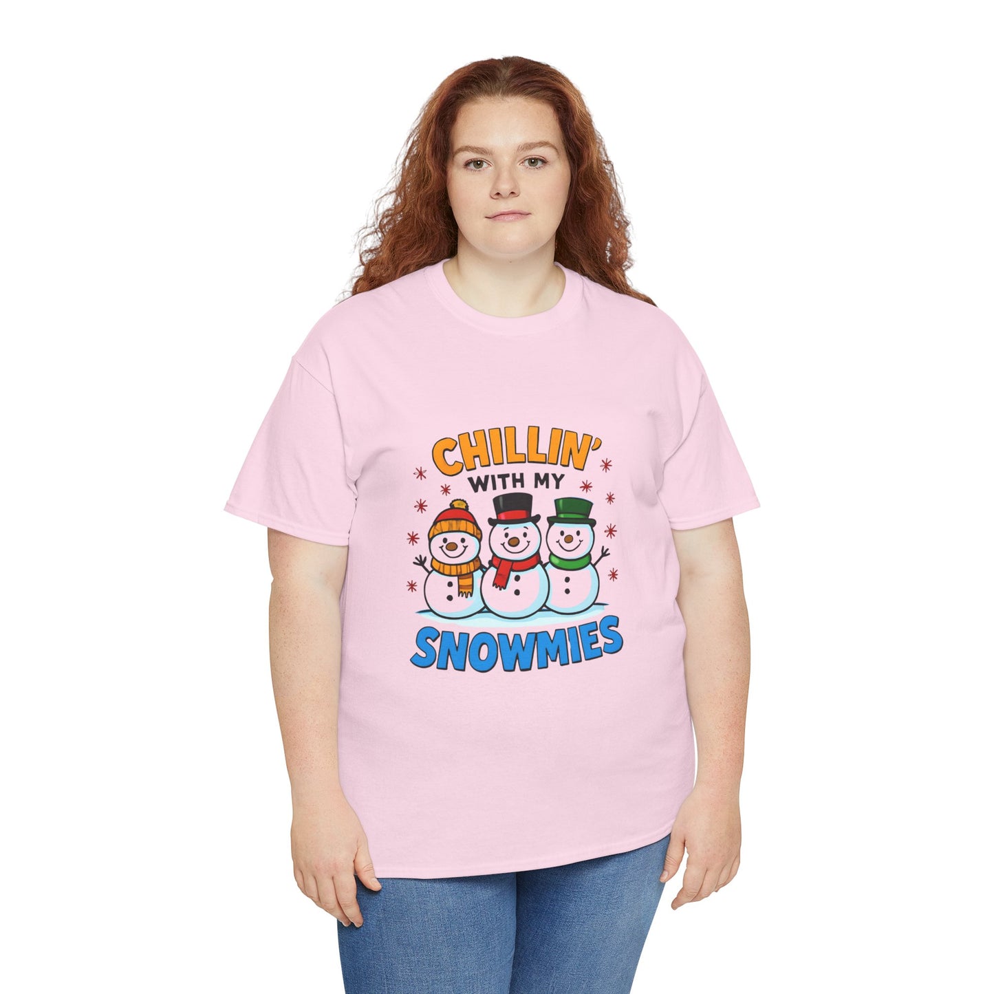 Relajándome con mis amigos de la nieve - Camiseta de concienciación sobre el cáncer