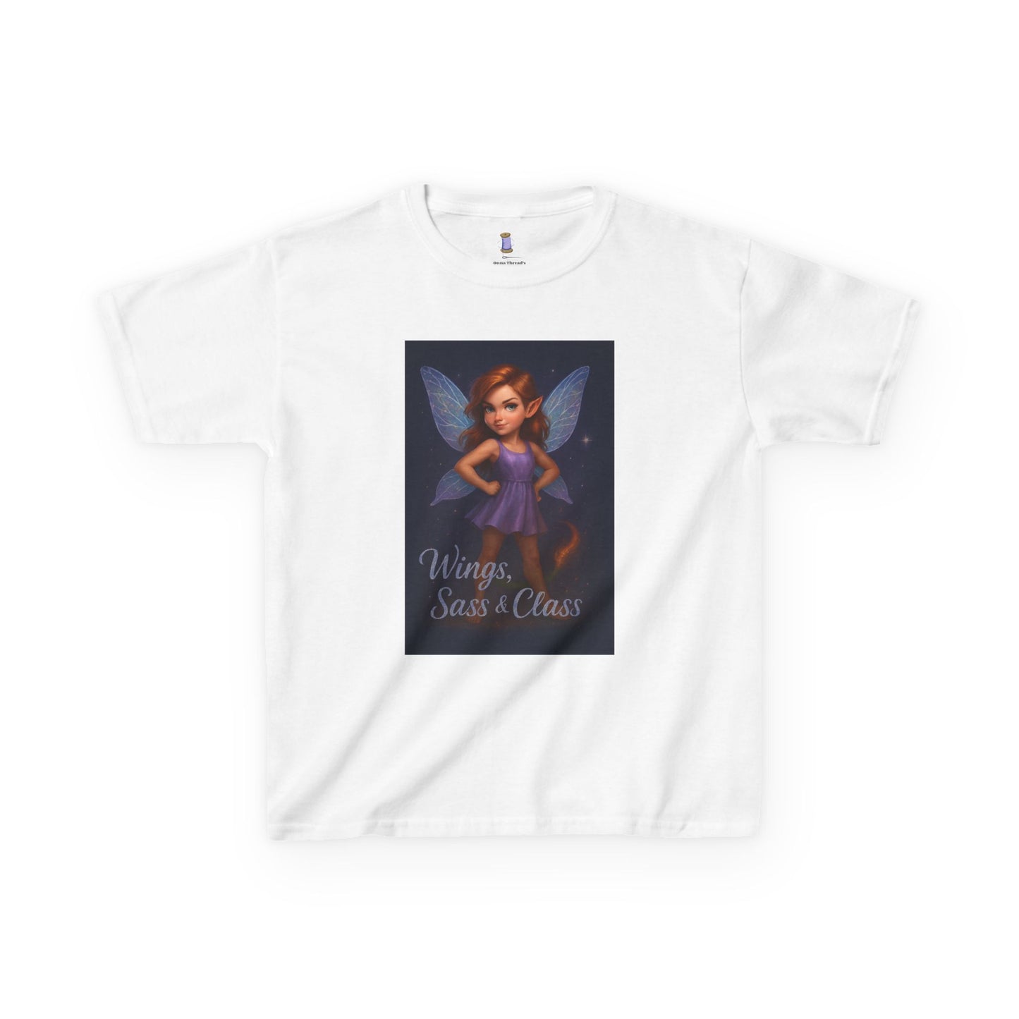 Whimsical Fairy Kids Tee, Magical Gift for Birthdays, Playdates, Dance Class, Cute Summer Shirt, Wings Sass & Class