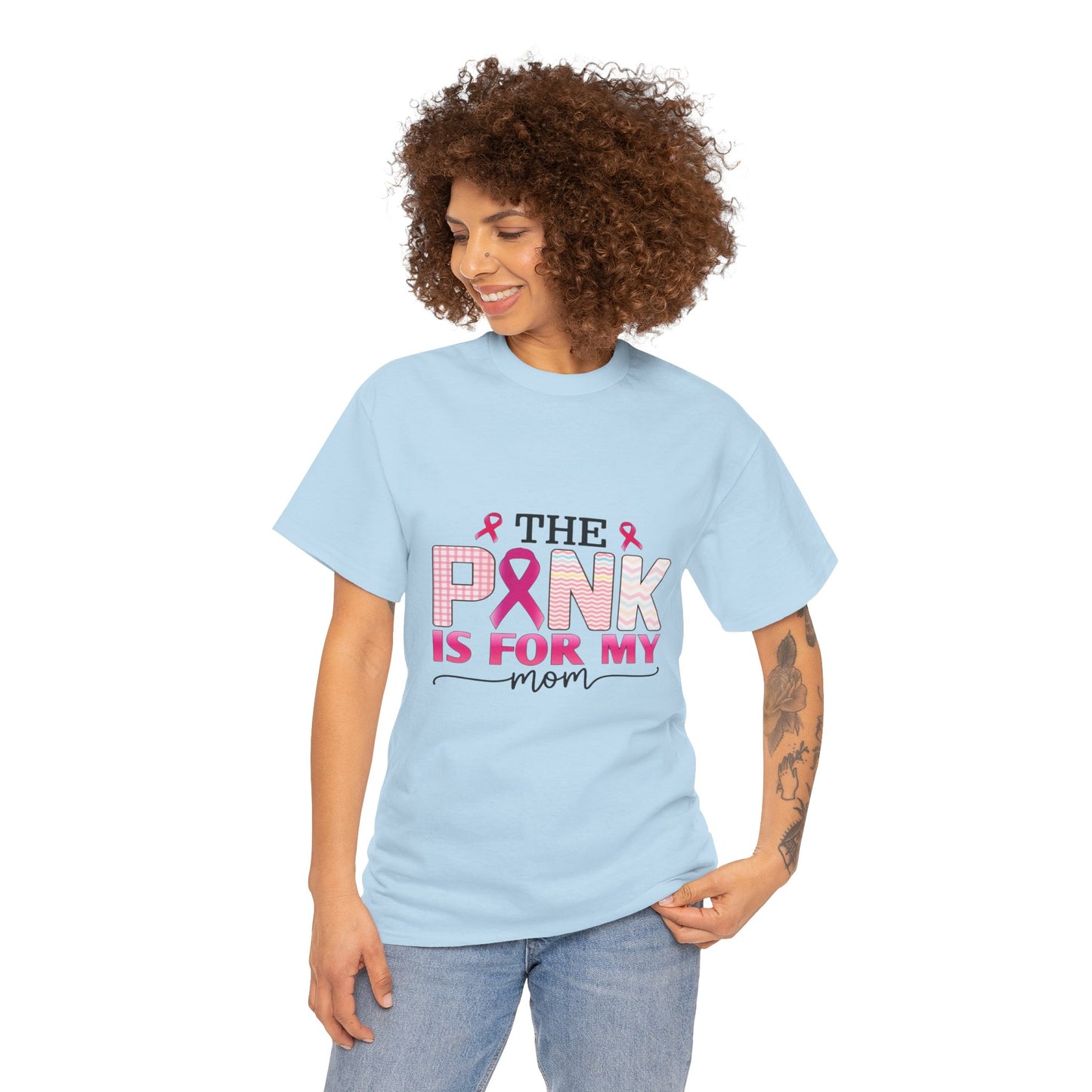 Pink Is For My Mom Breast Cancer Awareness Tee