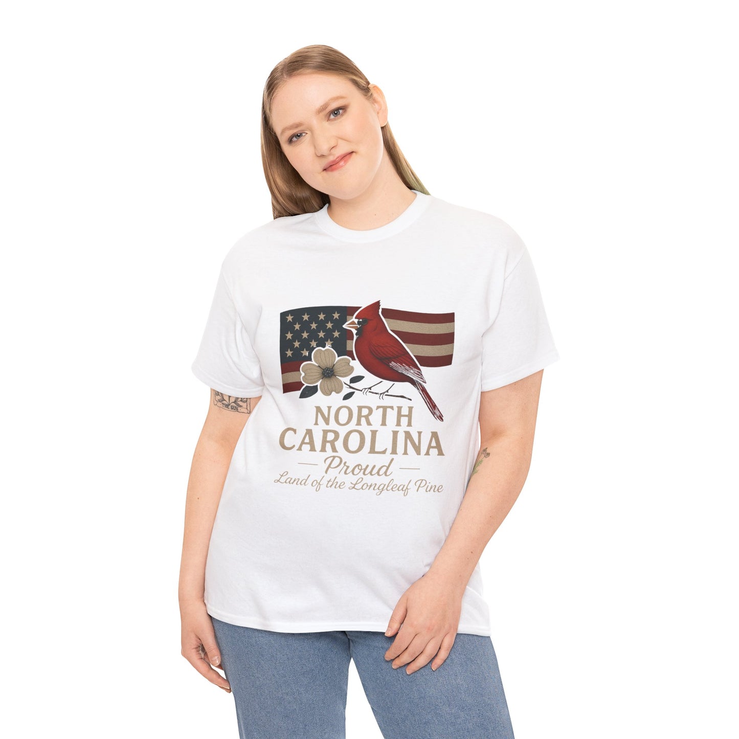NC Pride: Cardinal, Dogwood & State Flag Tee