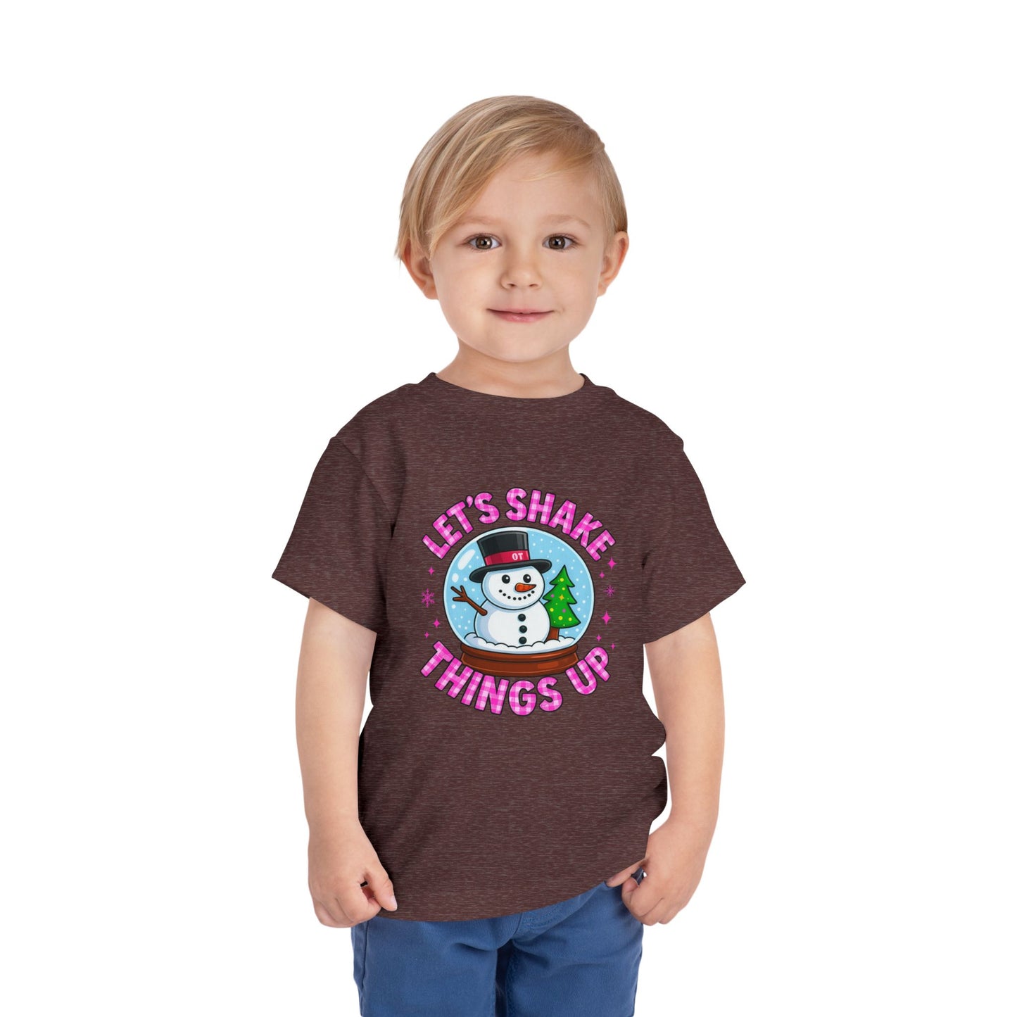 Let's Shake Things Up! Snow Globe Toddler Christmas Tee