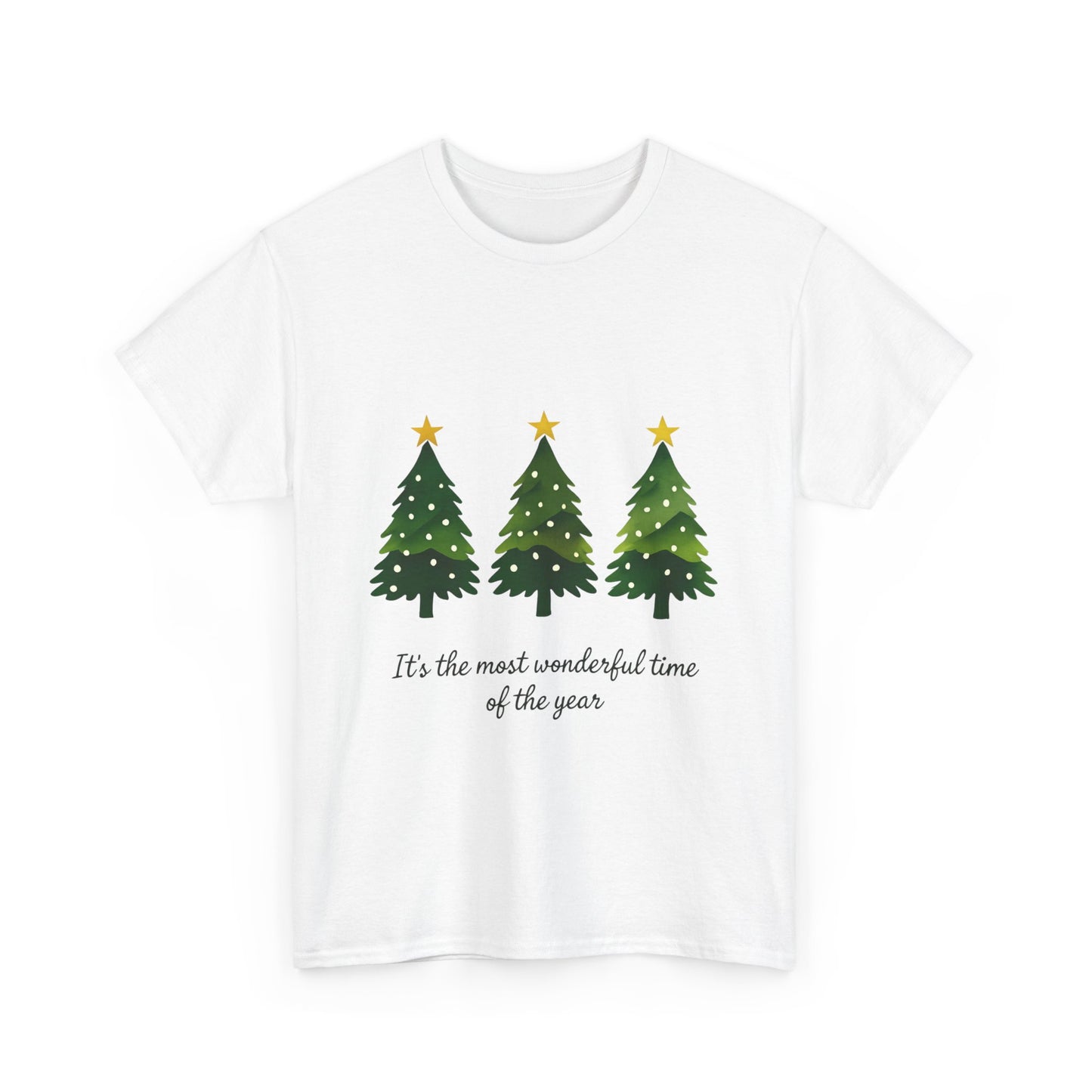 Christmas Tee - Festive Watercolor Trees Holiday Shirt