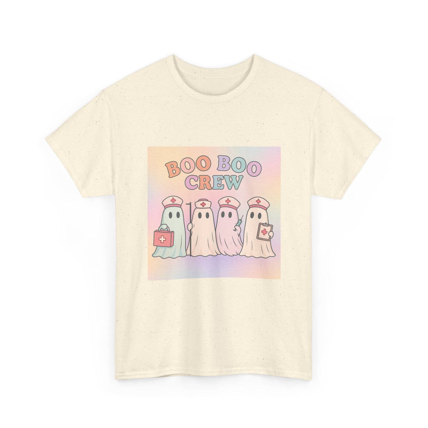 Boo Boo Crew Nurse Ghost T-Shirt – Cute Pastel Halloween Medical Tee