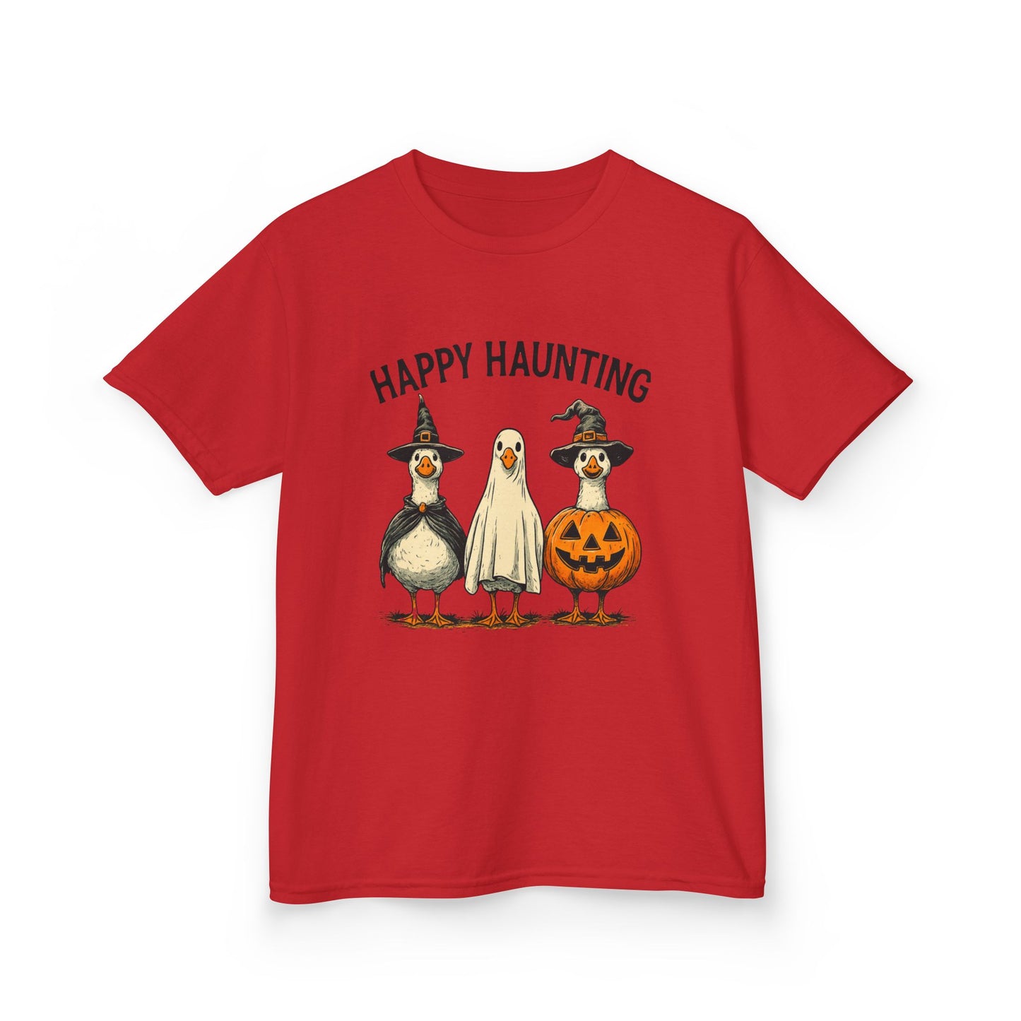 Happy Haunting Goose Halloween Kids Tee