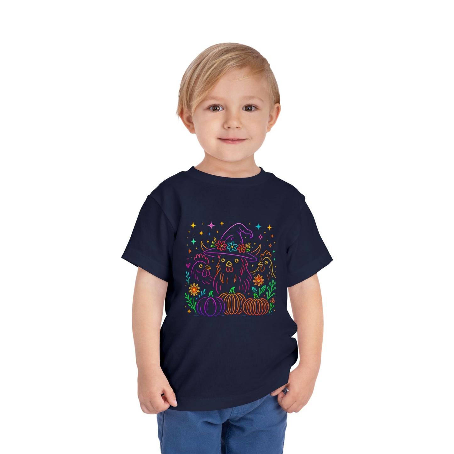 Witch Chicken Halloween Toddler Christmas Tee