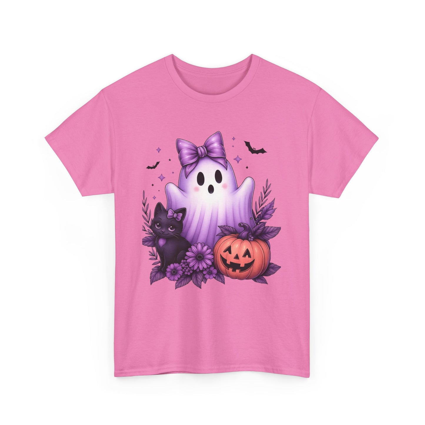 Pastel Halloween Ghost Cat Tee