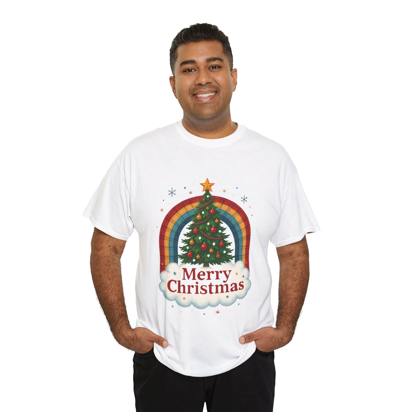 Christmas Rainbow Unisex Tee - Merry Christmas Tree
