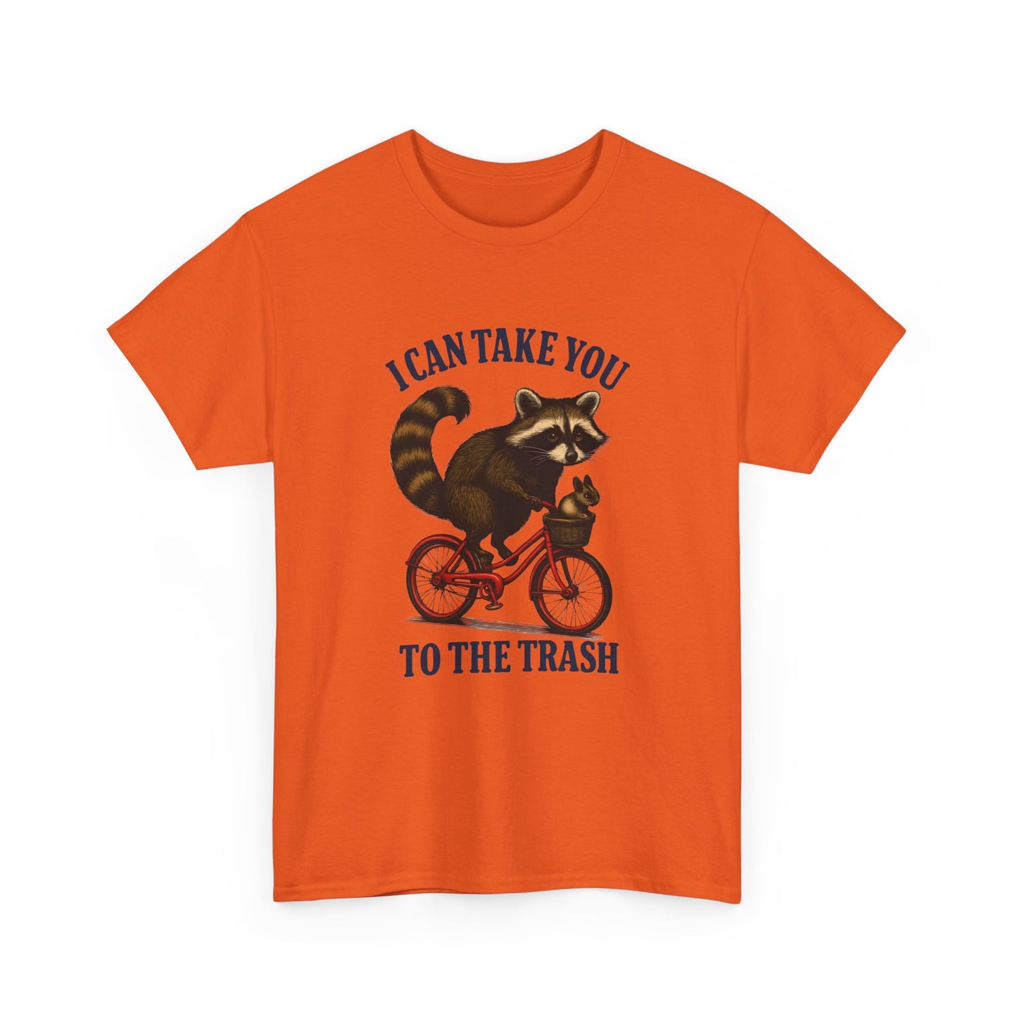 Cotton Tee Vintage Raccoon Bicycle Graphic Shirt