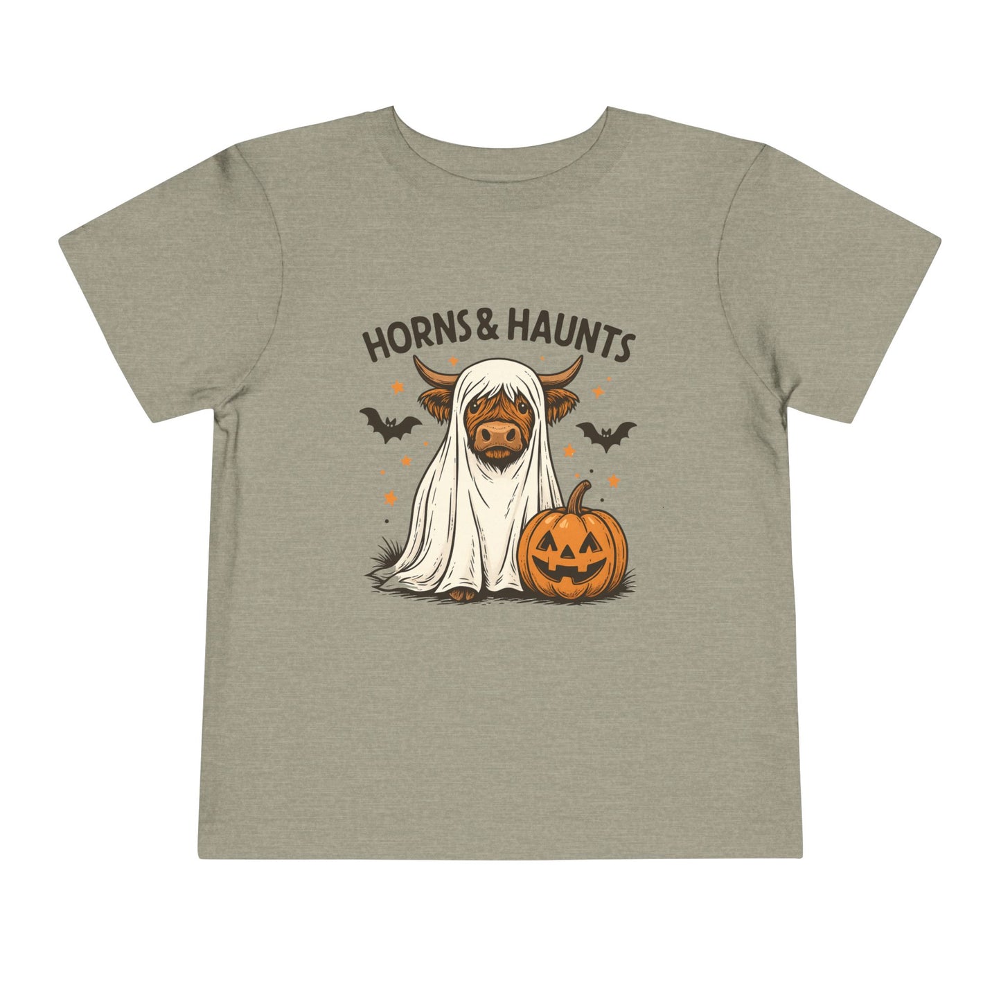 Horns & Haunts Highland Cow Toddler Halloween Tee