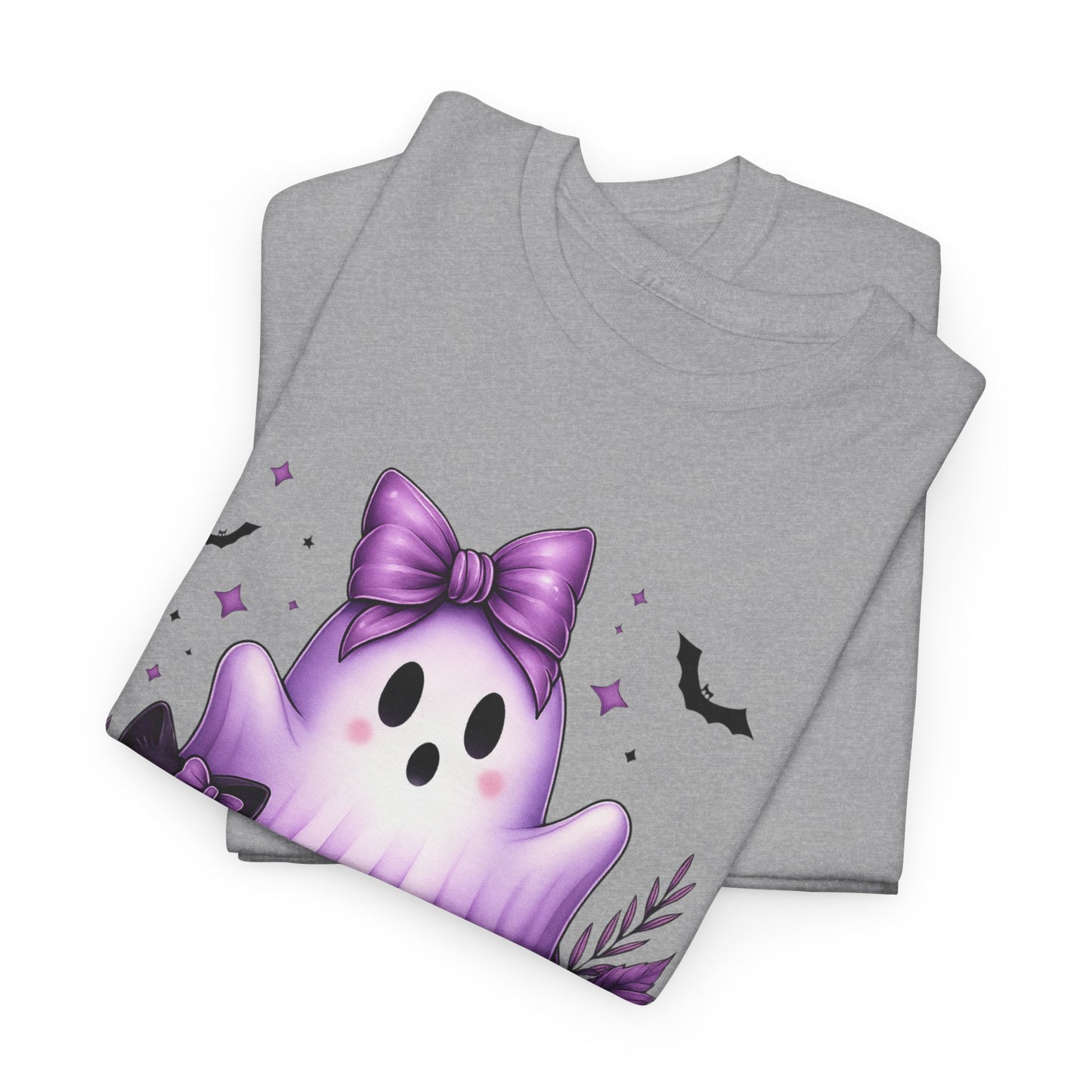 Pastel Halloween Ghost Cat Tee