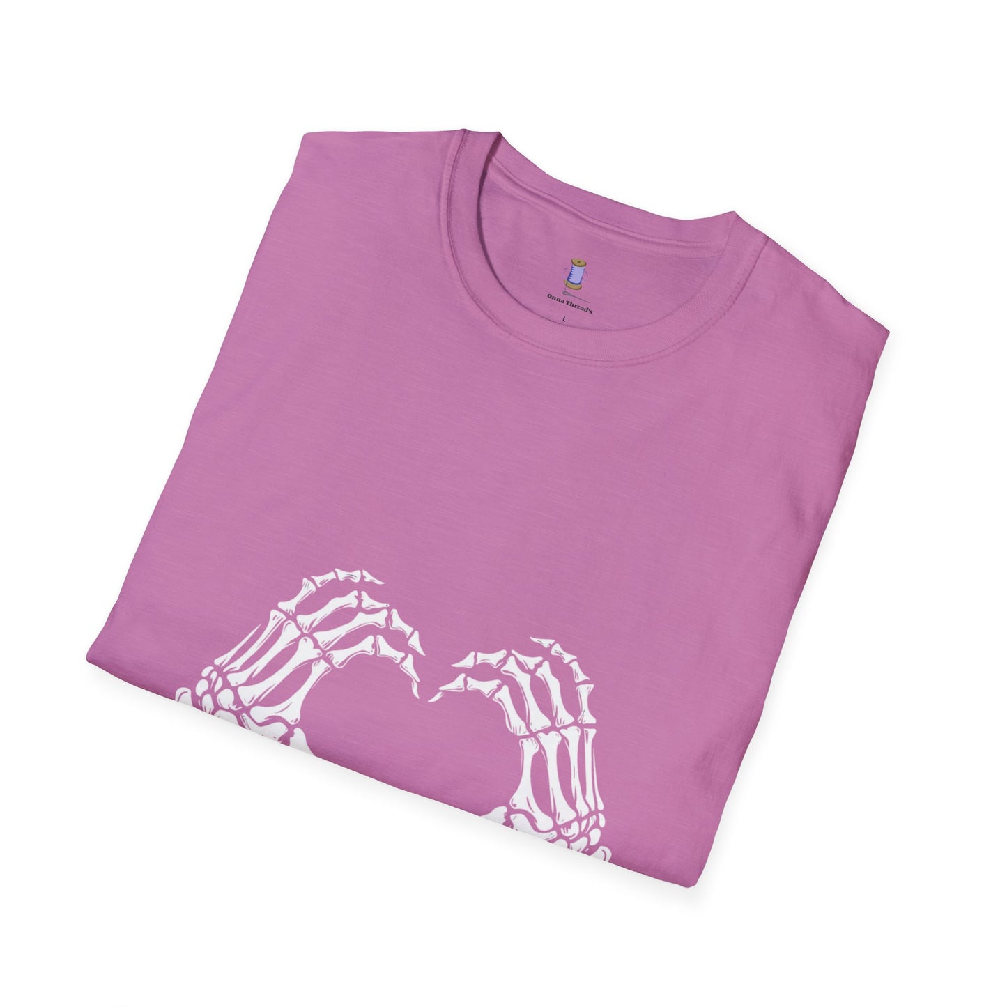 Skull Heart T-Shirt - Unisex Graphic Tee for Halloween, Love, Gifts, Casual Wear, Skeleton