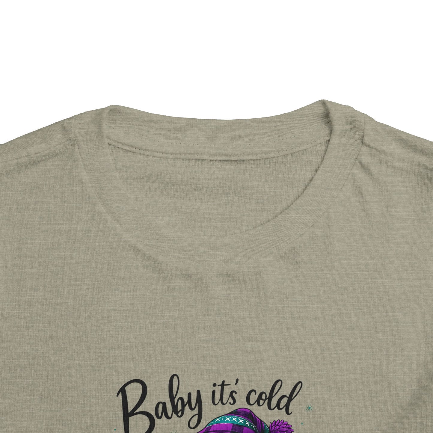 Baby It's Cold Outside Snowman Toddler Christmas Tee