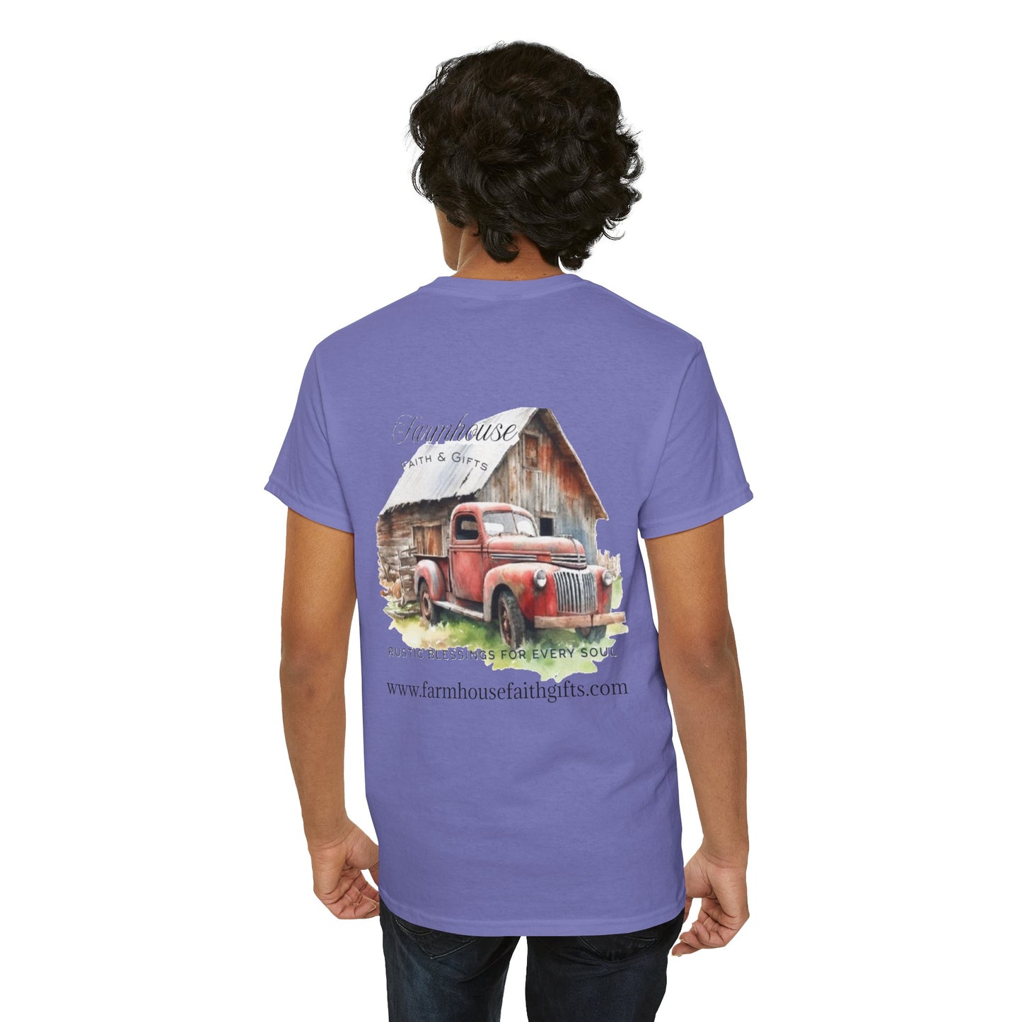 Rustic Farmhouse Unisex Tee, Country Style Shirt, Vintage Truck Tee, Back to Nature Apparel, Ideal Gift for Farm Lovers